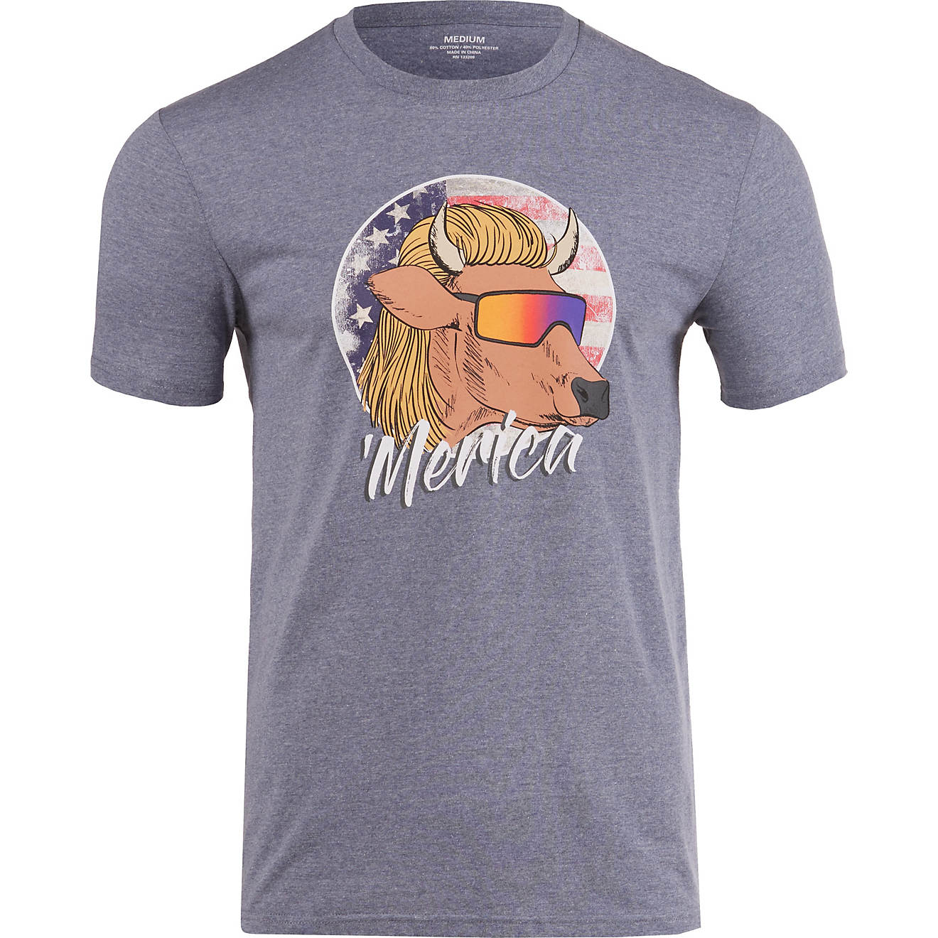 Americana Men's Mullet Cow T-shirt                                                                                               - view number 1