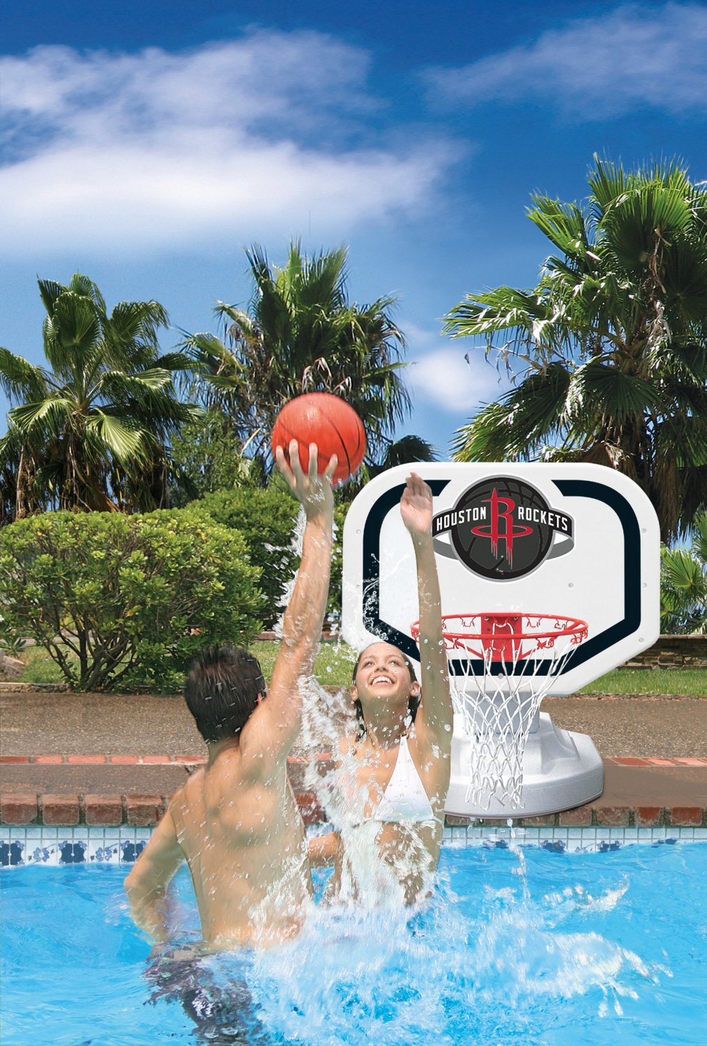 Poolmaster® Houston Rockets Competition Style Poolside Basketball Game                                                          - view number 3