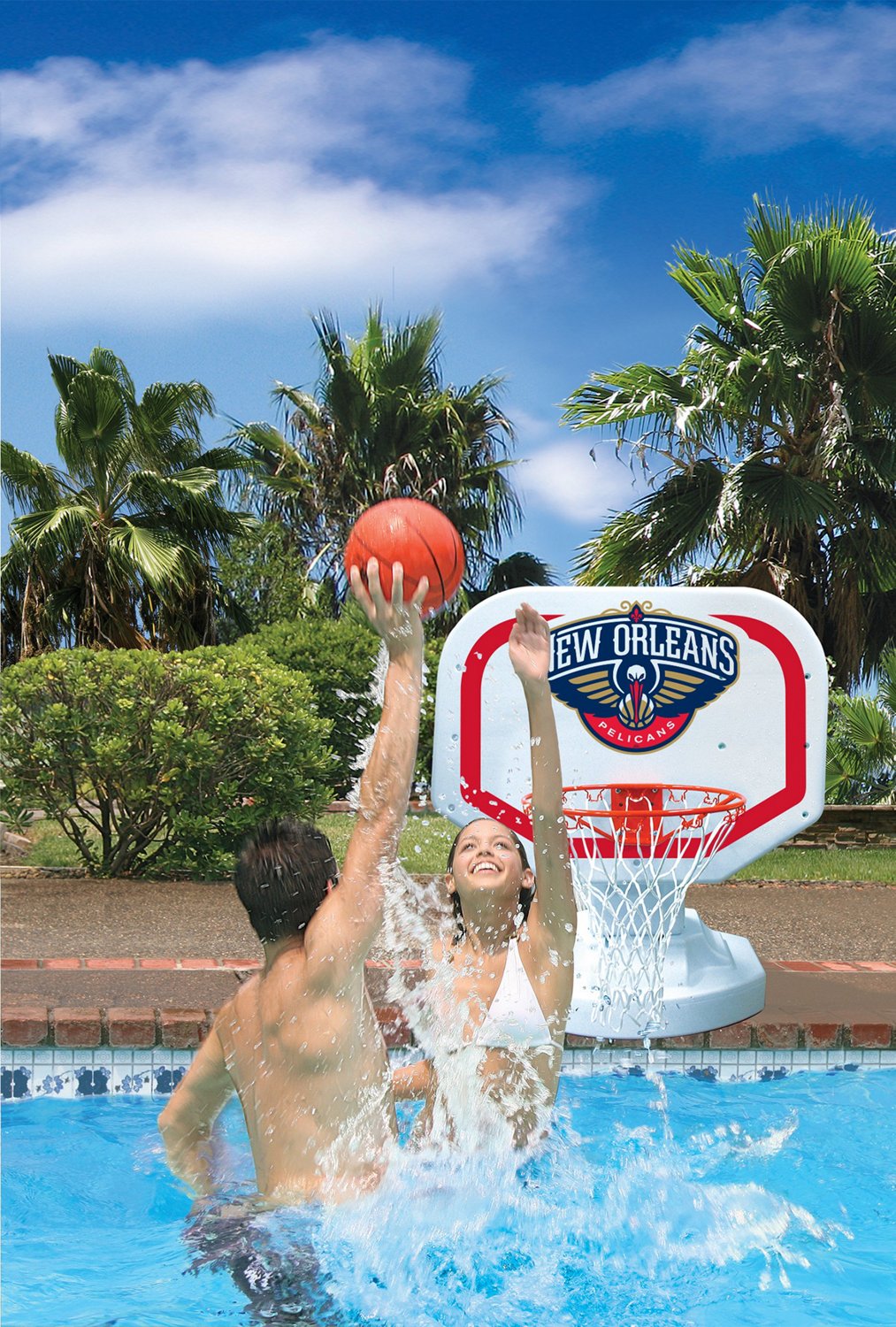 Poolmaster® New Orleans Pelicans Competition Style Poolside Basketball Game                                                     - view number 3