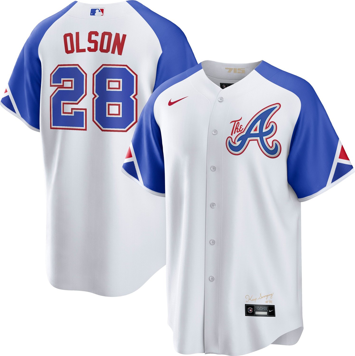 Nike Men's Atlanta Braves Olson City Connect Replica Jersey - view number 3