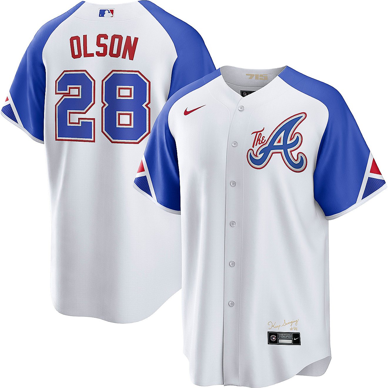 Nike Men's Atlanta Braves Olson City Connect Replica Jersey                                                                      - view number 3