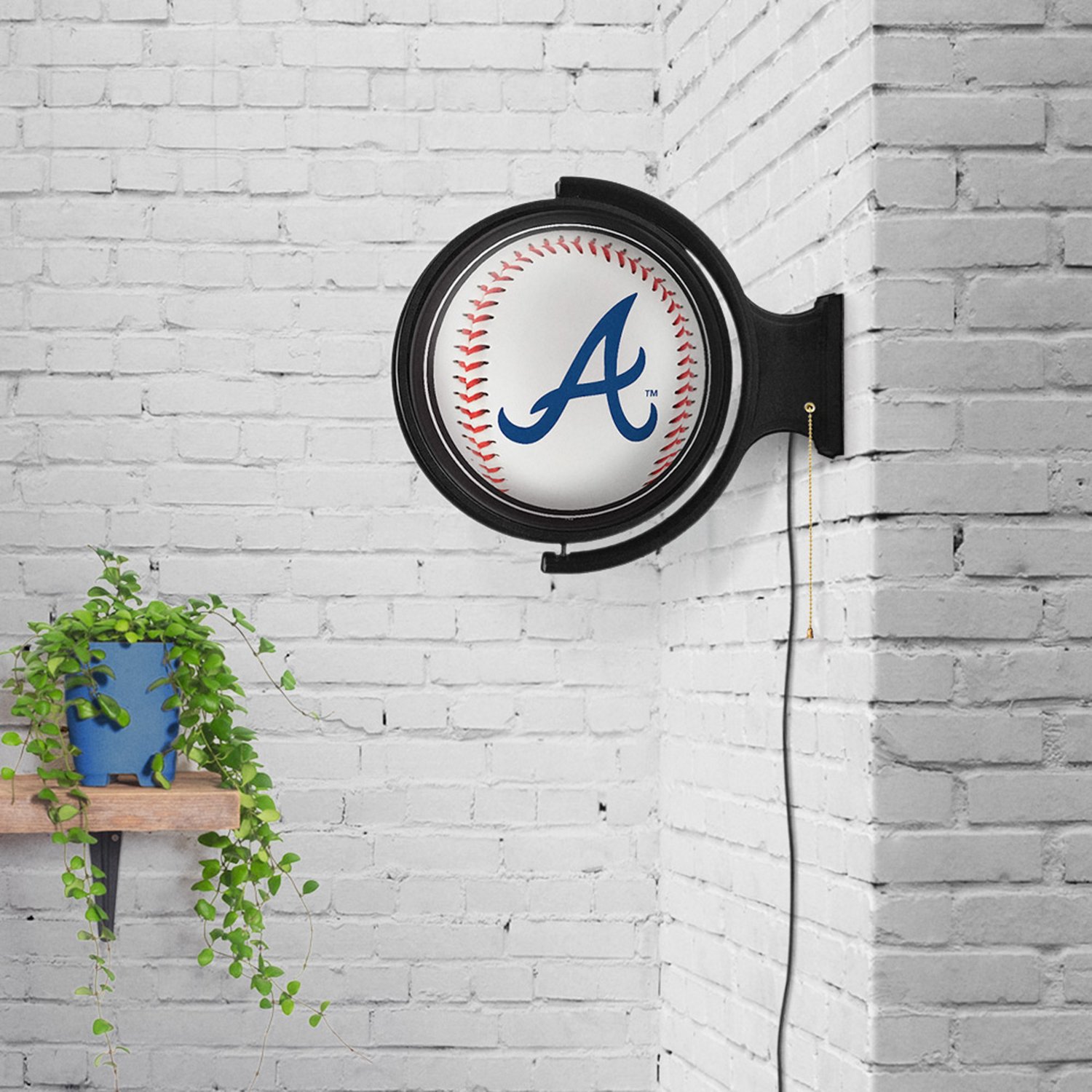 The Fan-Brand Atlanta Braves Baseball Original Rotating Lighted Wall Sign - view number 4
