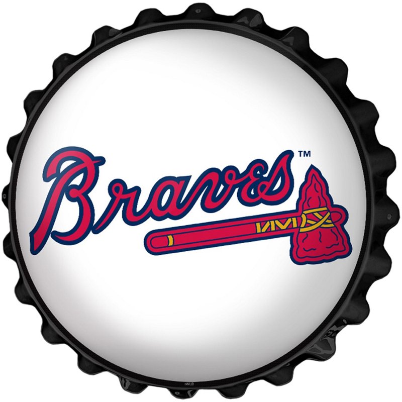 The FanBrand Atlanta Braves Bottle Cap Wall Sign