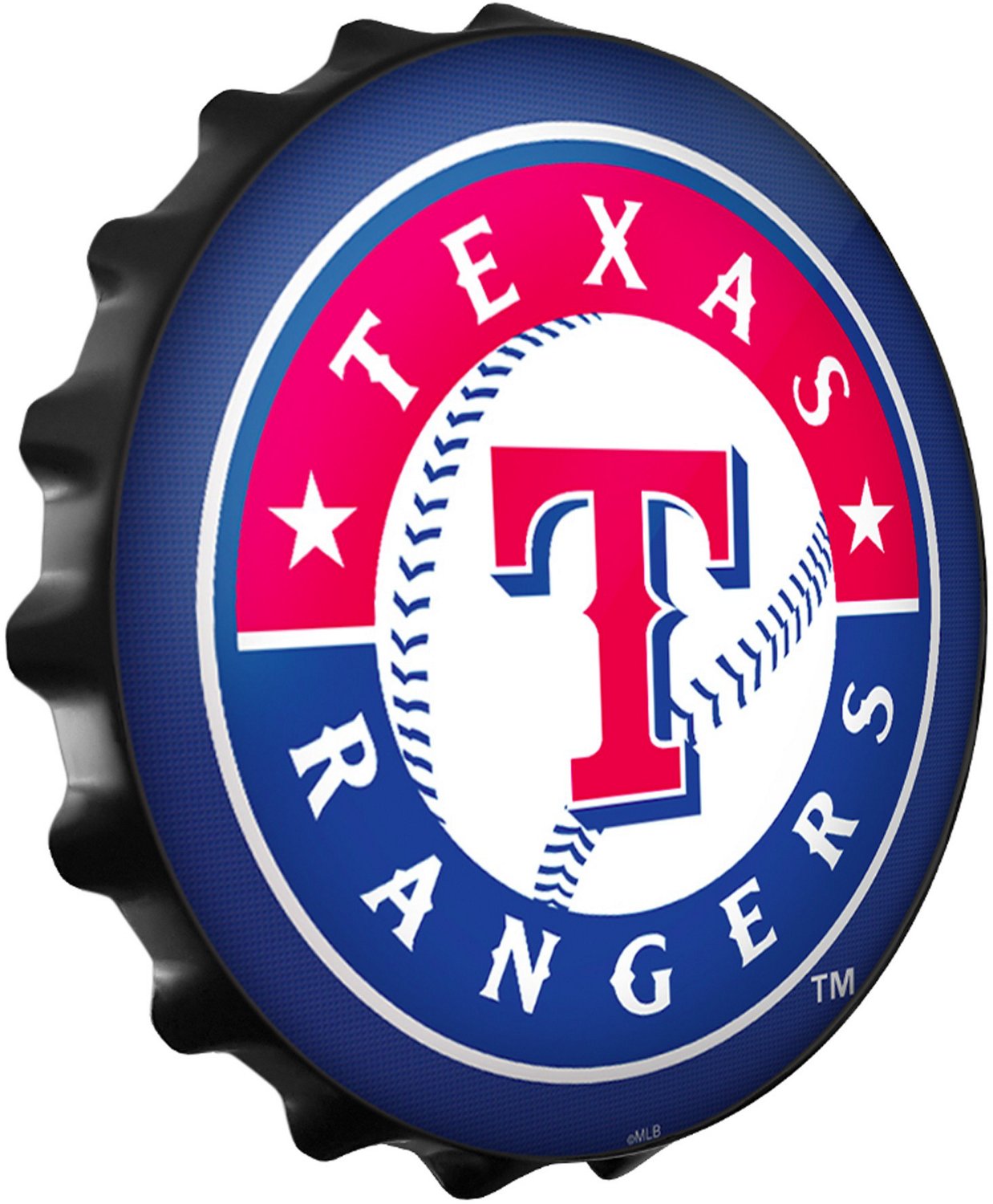 The Fan-Brand Texas Rangers Bottle Cap Wall Sign                                                                                 - view number 2