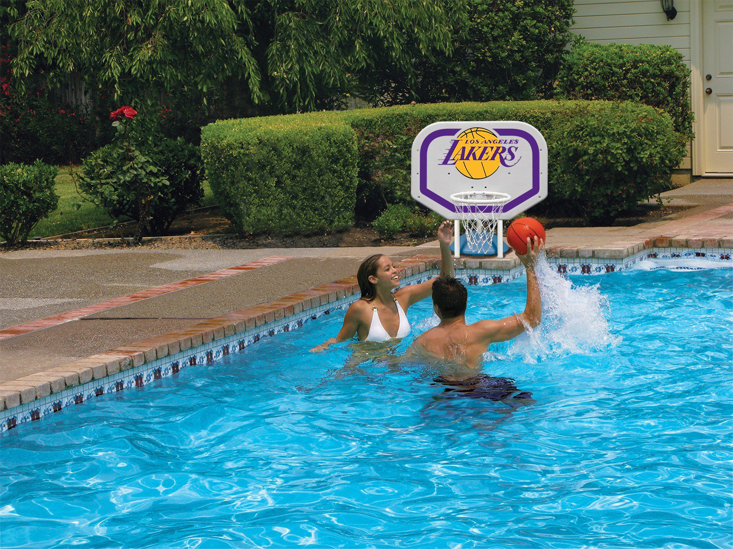 Poolmaster® Los Angeles Lakers Pro Rebounder Style Poolside Basketball Game                                                     - view number 3