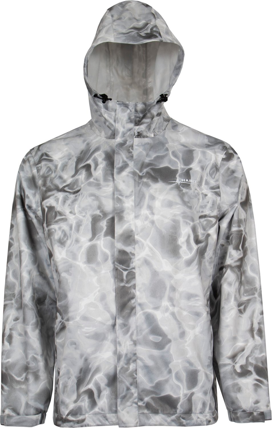 Habit Men's Roaring Springs Print Packable Rain Jacket Academy