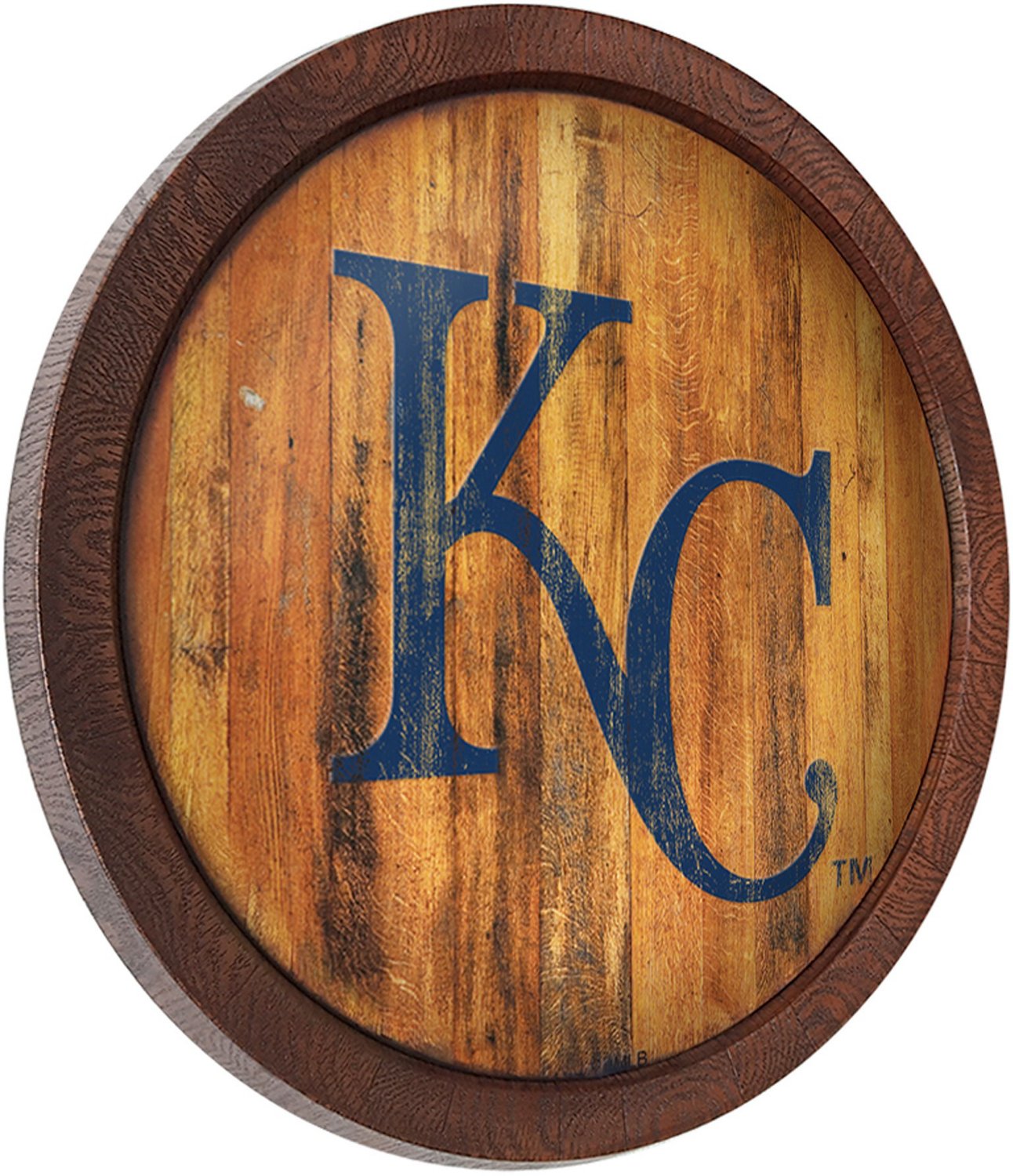 The Fan-Brand Kansas City Royals Weathered Faux Barrel Top Sign - view number 2