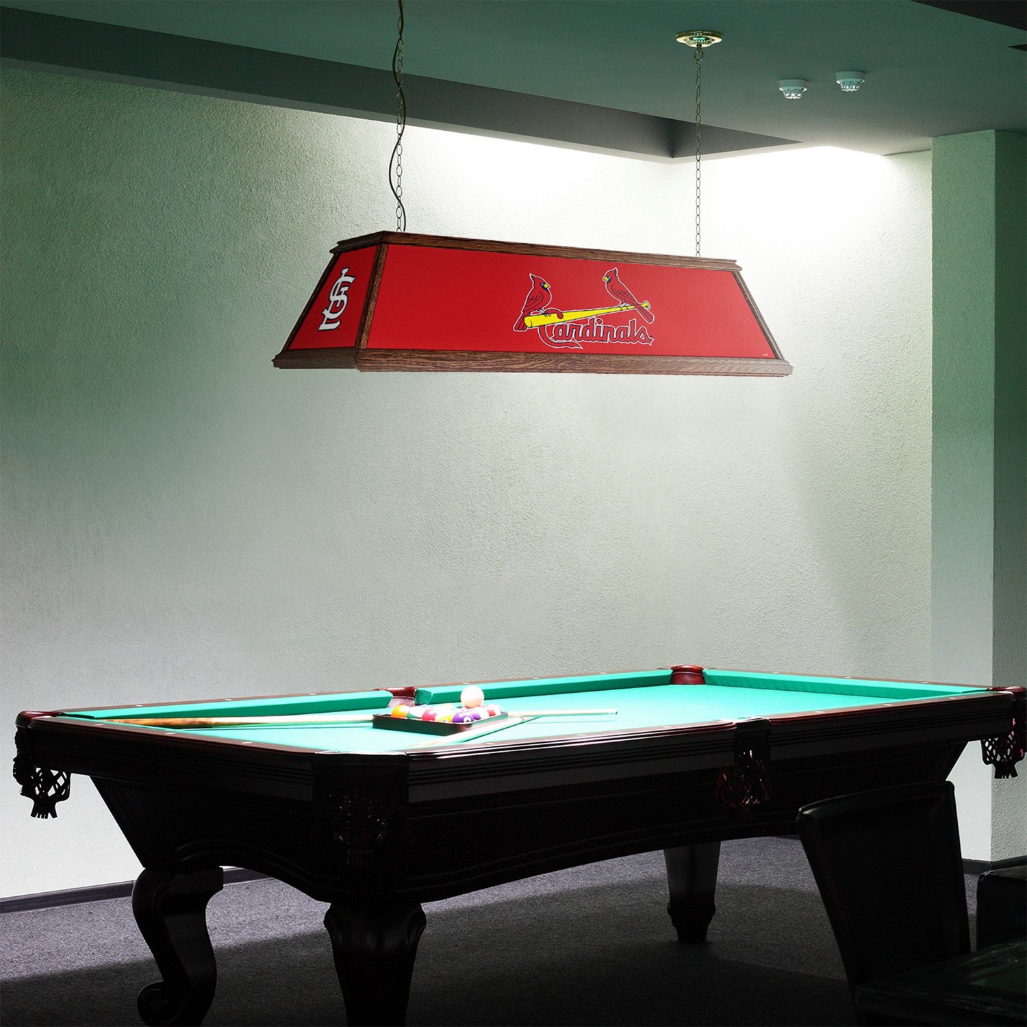 The Fan-Brand St. Louis Cardinals Premium Wood Pool Table Light - view number 5