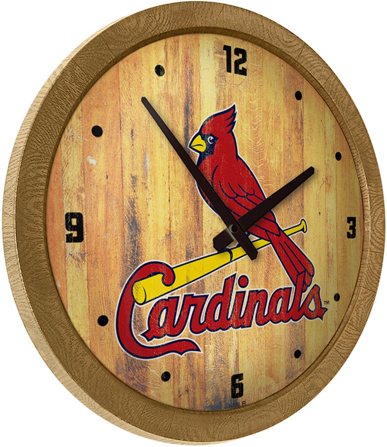 The Fan-Brand St. Louis Cardinals Faux Barrel Top Wall Clock - view number 2