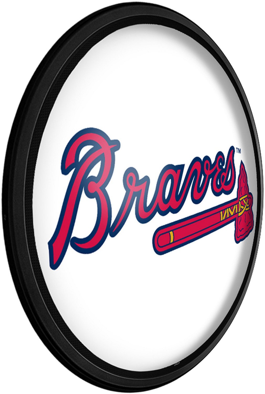 The Fan-Brand Atlanta Braves Logo Round Slimline Lighted Wall Sign - view number 2