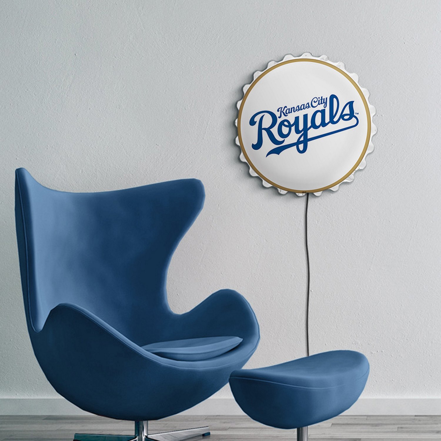The Fan-Brand Kansas City Royals Wordmark Bottle Cap Wall Light - view number 5