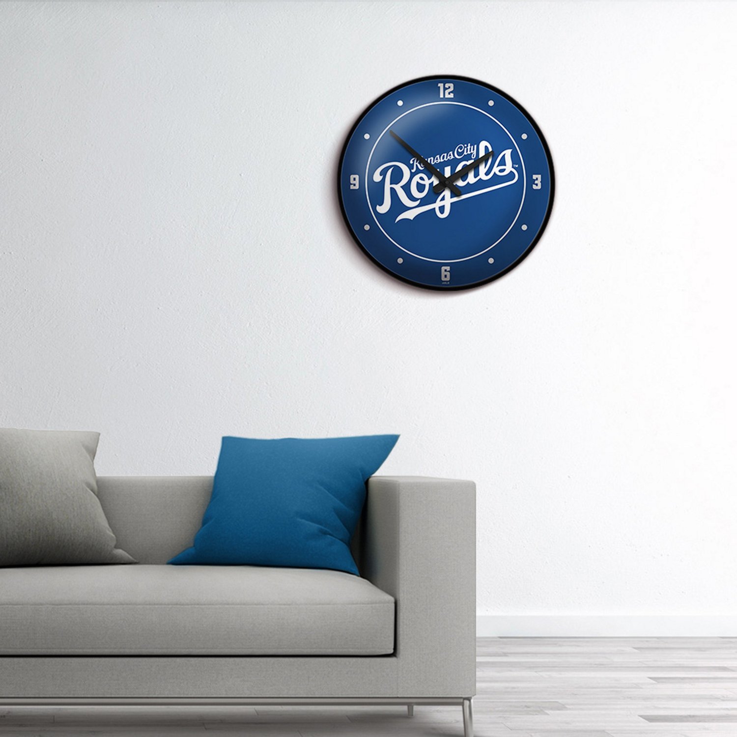 The Fan-Brand Kansas City Royals Wordmark Modern Disc Wall Clock                                                                 - view number 5