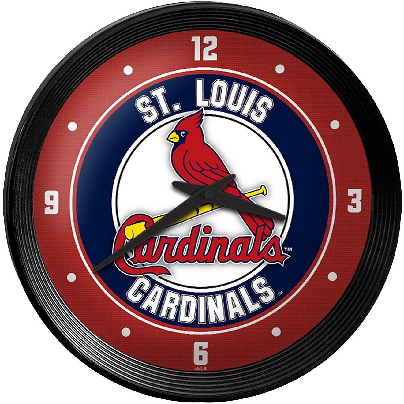 The Fan-Brand St. Louis Cardinals Ribbed Frame Wall Clock                                                                        - view number 1