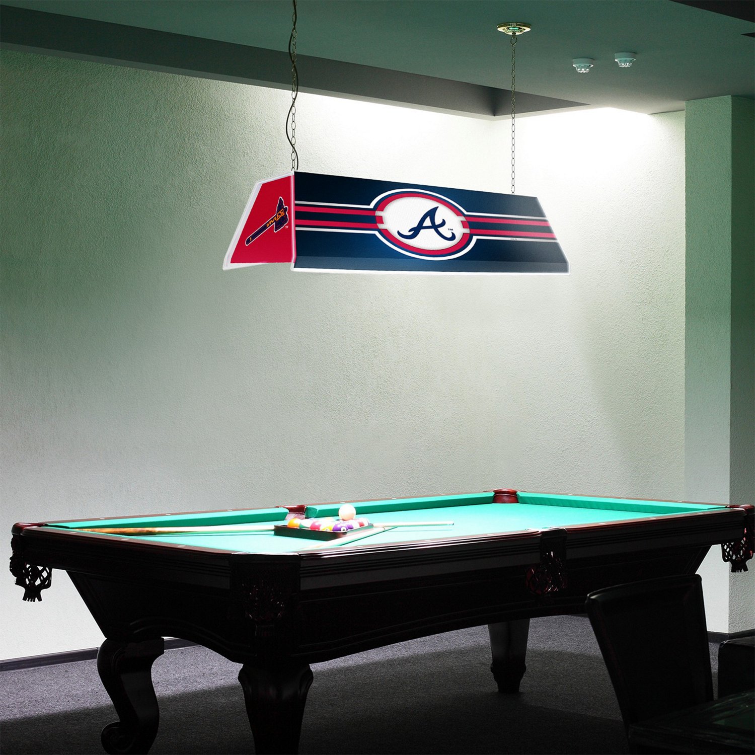 The Fan-Brand Atlanta Braves Edge Glow Pool Table Light - view number 5