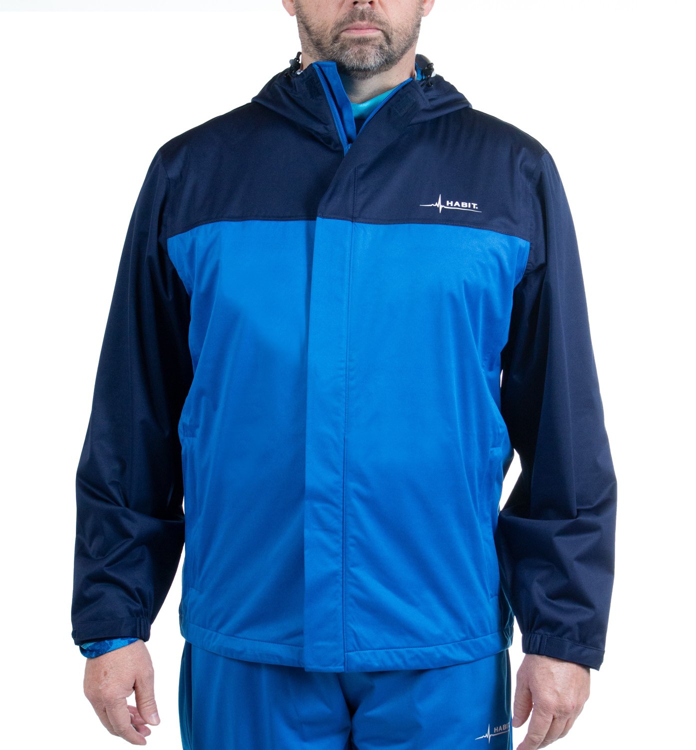 Habit Men's Roaring Springs Solid Packable Rain Jacket Academy