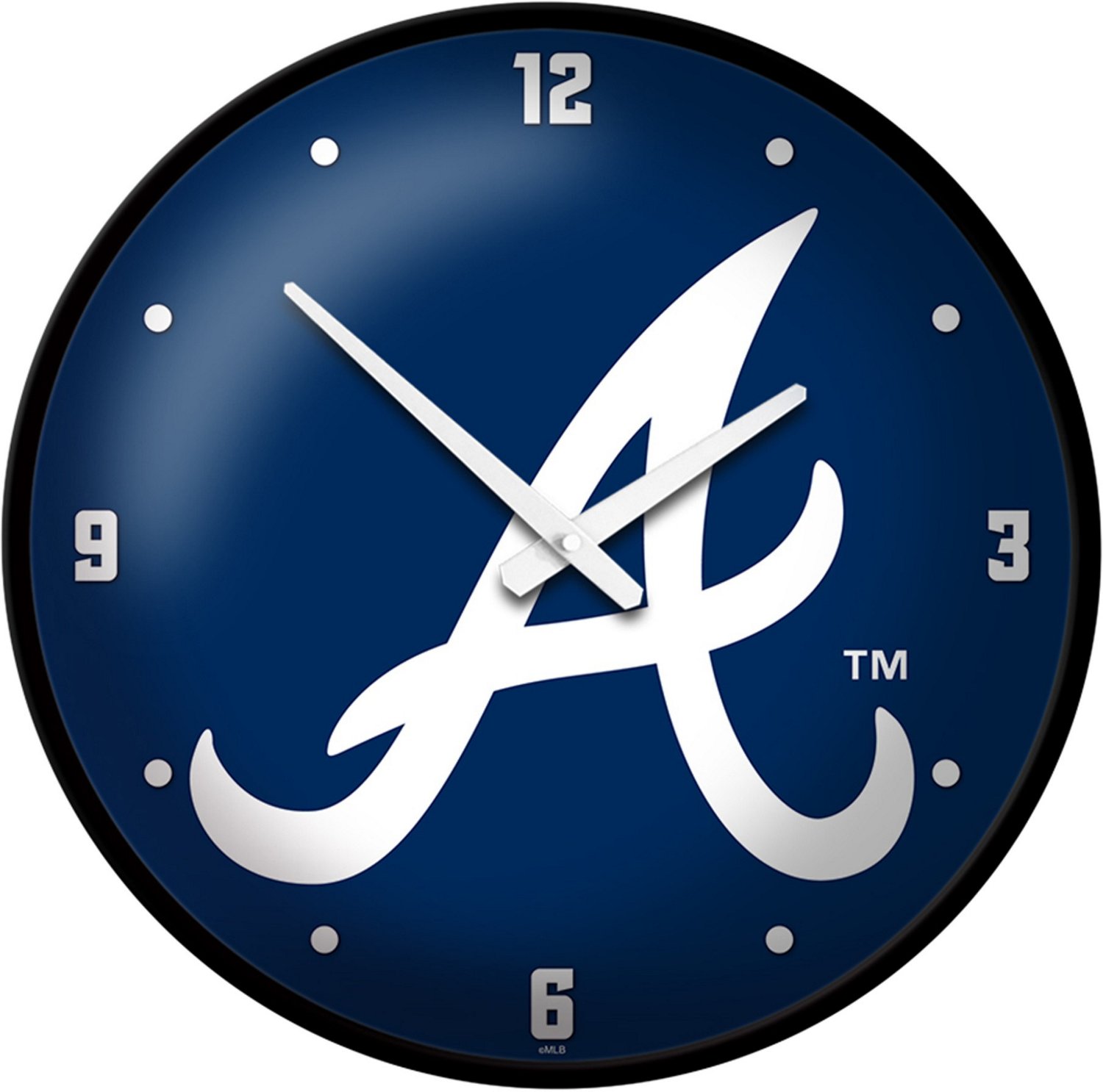 The FanBrand Atlanta Braves Alternate Logo Modern Disc Wall Clock