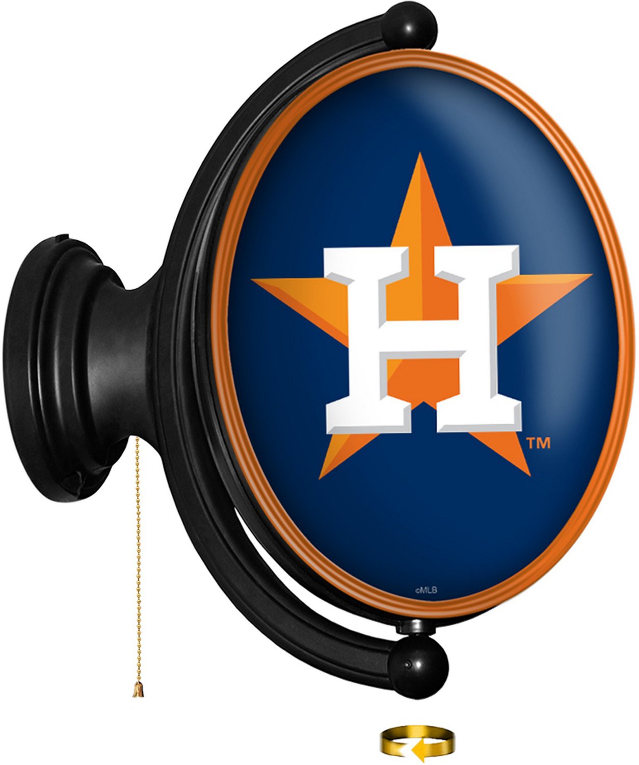 The Fan-Brand Houston Astros Original Oval Rotating Lighted Wall Sign ...