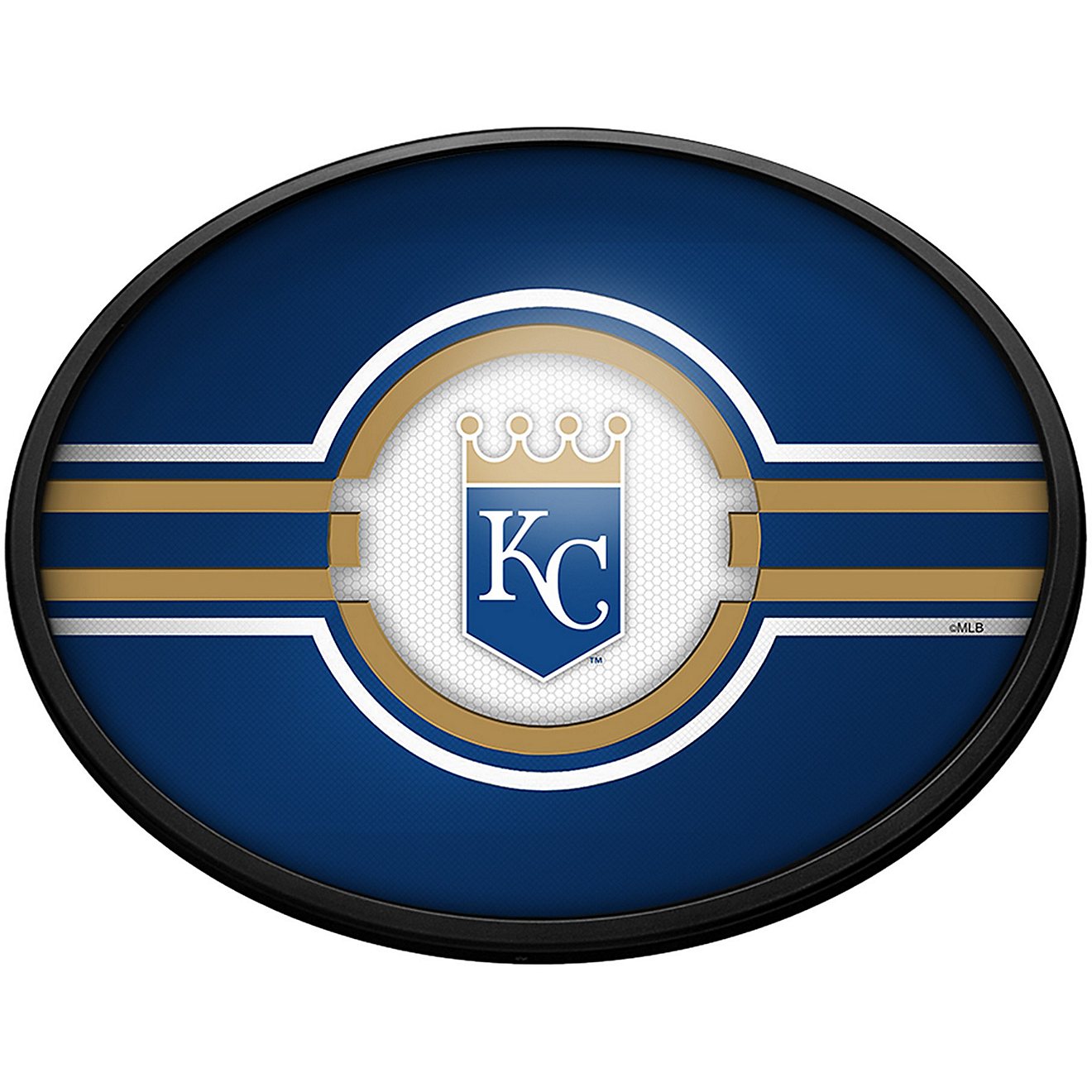 The Fan-Brand Kansas City Royals Oval Slimline Lighted Wall Sign                                                                 - view number 1
