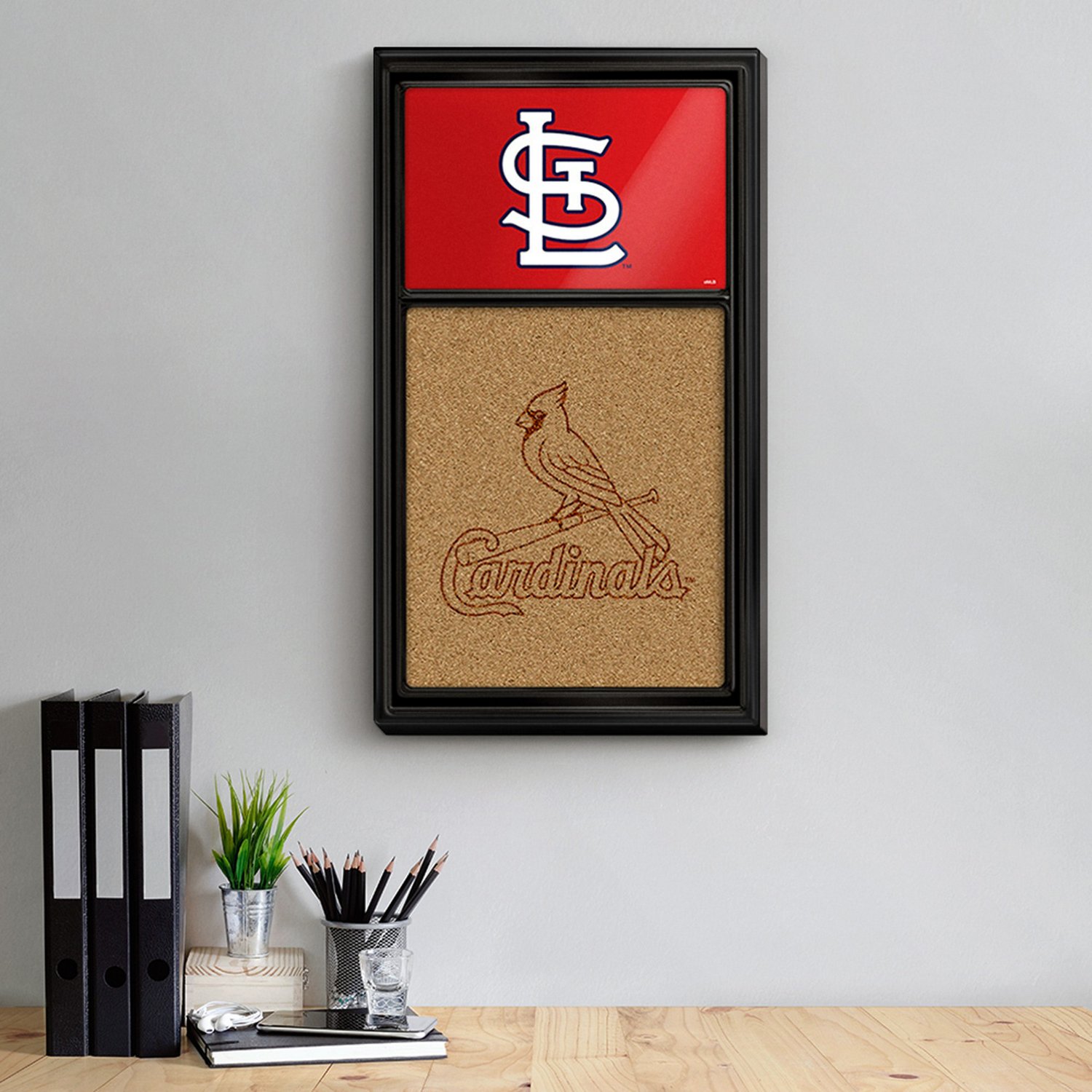 The Fan-Brand St. Louis Cardinals Dual Logo Cork Note Board - view number 5