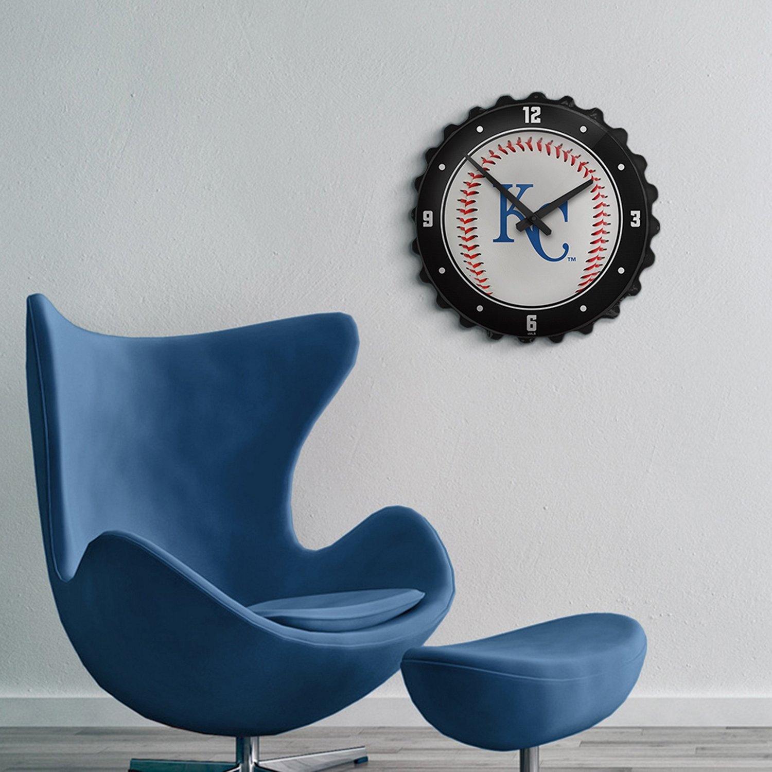 The Fan-Brand Kansas City Royals Baseball Bottle Cap Wall Clock - view number 5