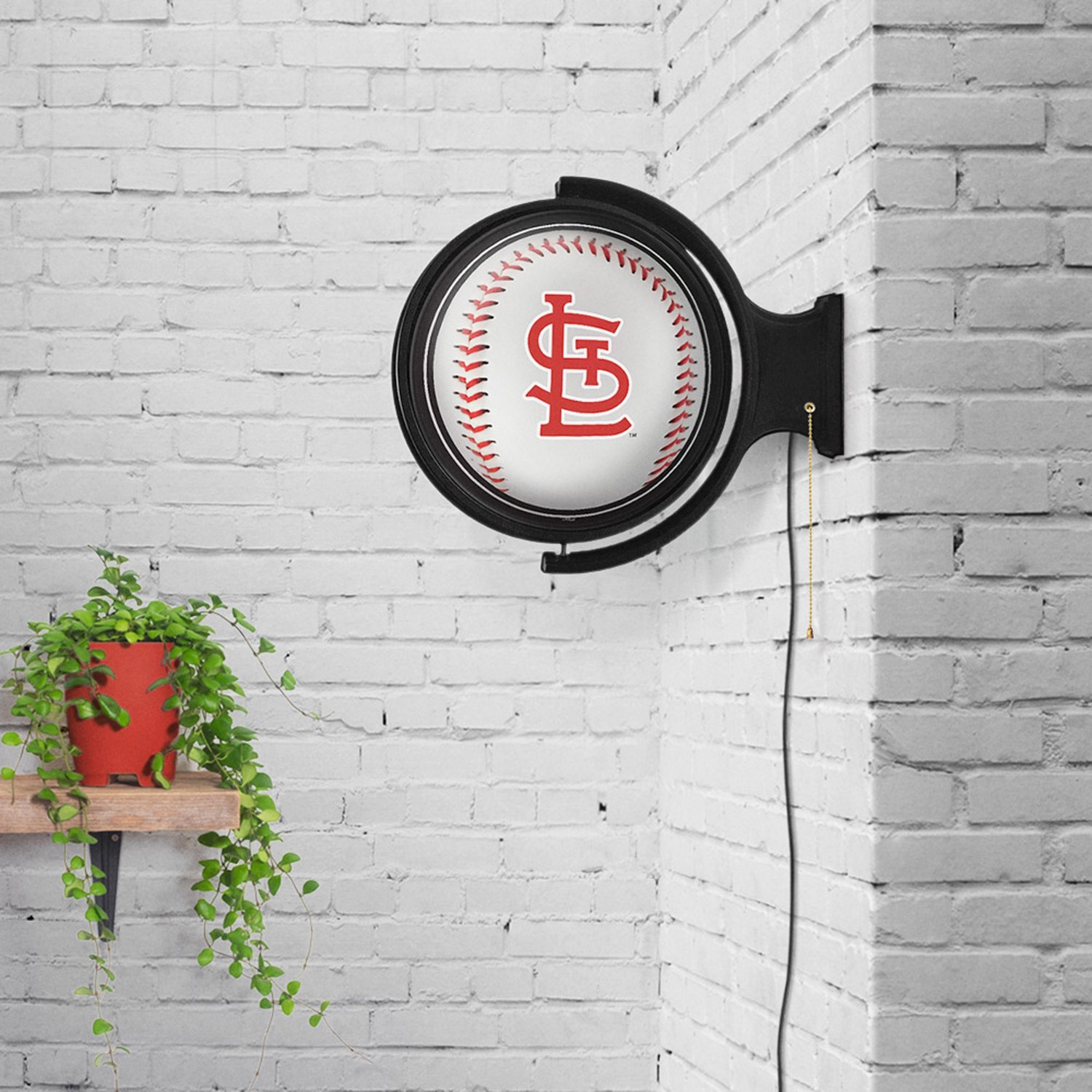 The Fan-Brand St. Louis Cardinals Baseball Original Rotating Lighted Wall Sign - view number 4