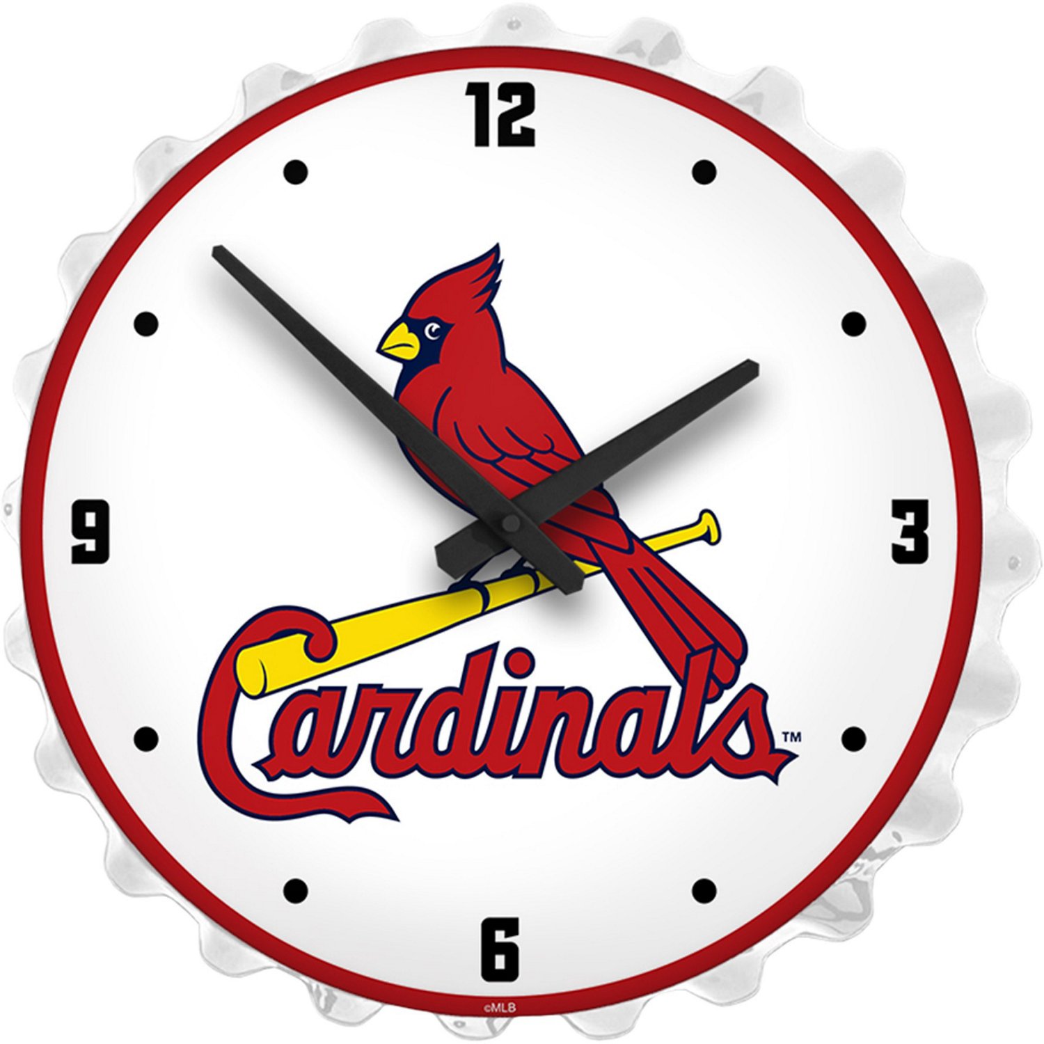 The Fan-Brand St. Louis Cardinals Bottle Cap Lighted Wall Clock