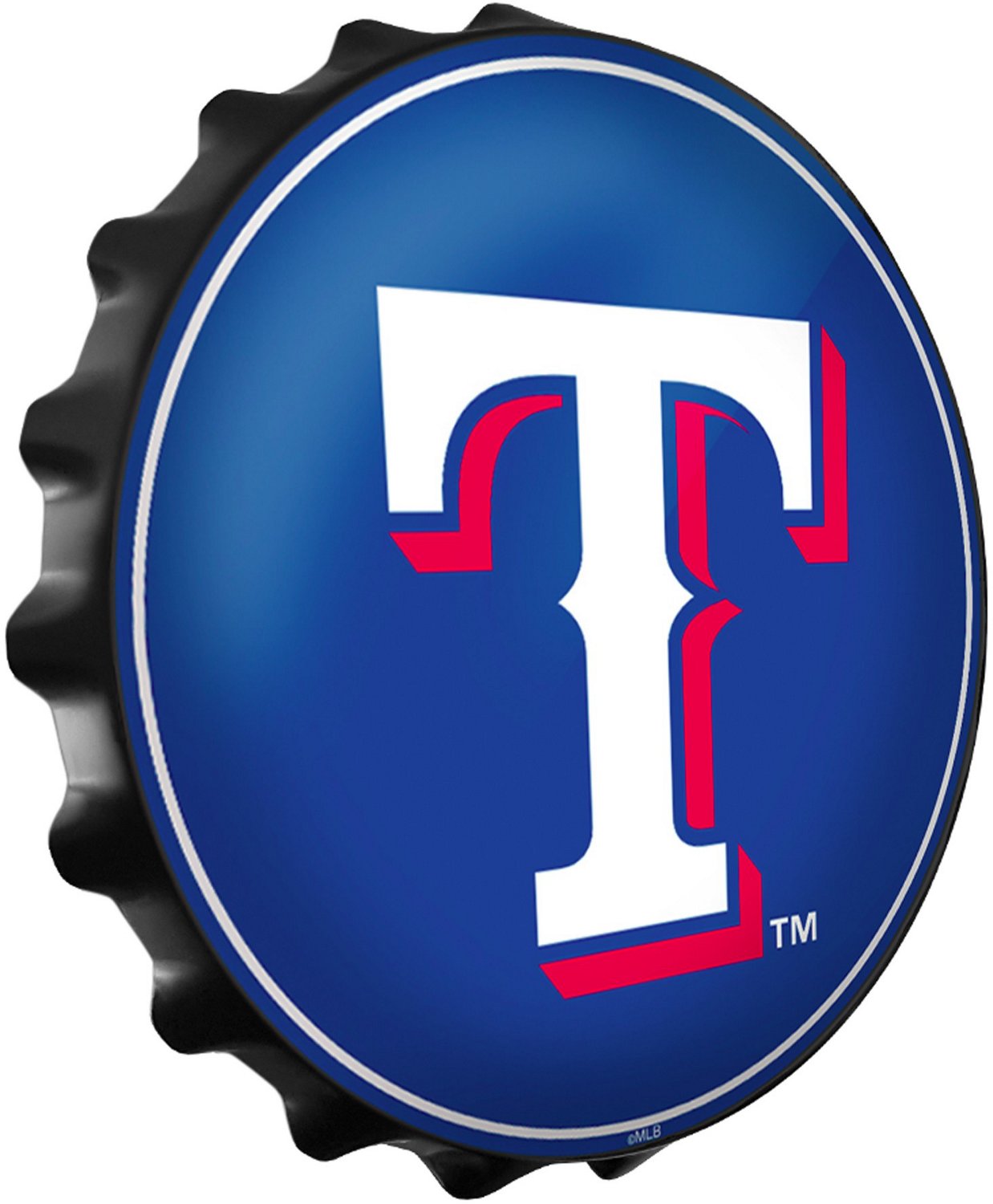 The Fan-Brand Texas Rangers Logo Bottle Cap Wall Sign - view number 2