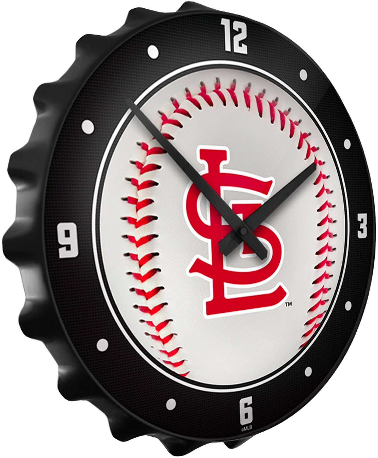 The Fan-Brand St. Louis Cardinals Baseball Bottle Cap Wall Clock - view number 2