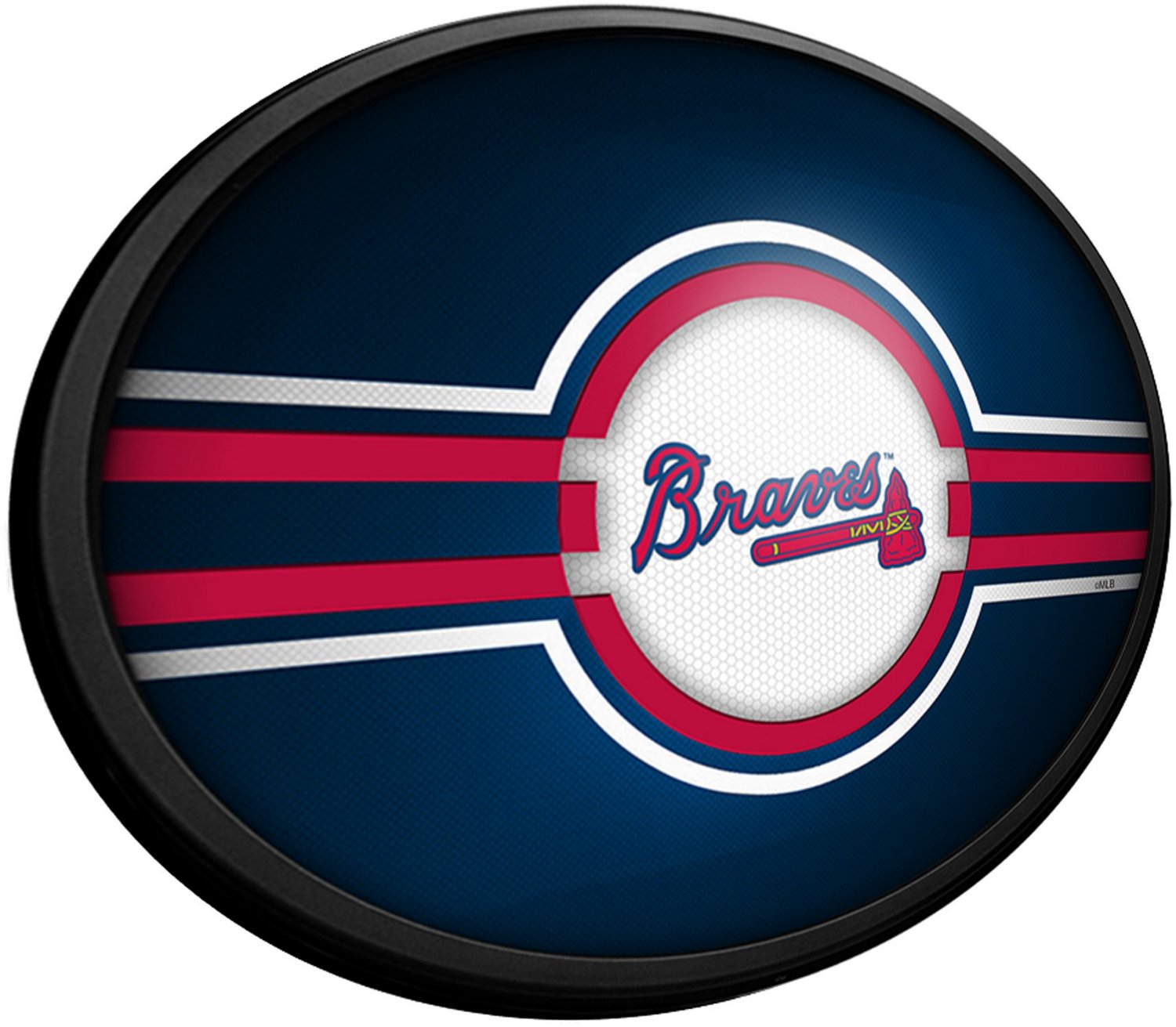 The Fan-Brand Atlanta Braves Oval Slimline Lighted Wall Sign                                                                     - view number 2