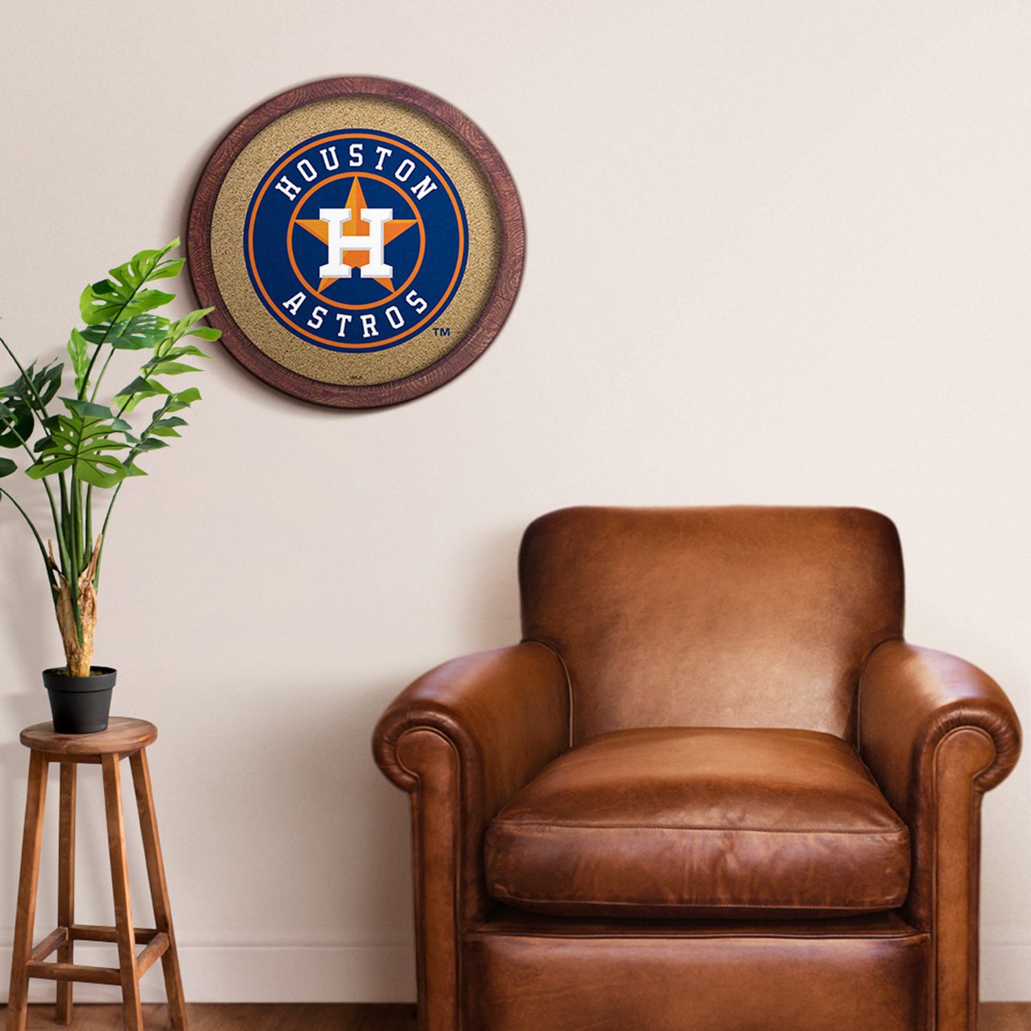 The Fan-Brand Houston Astros Faux Barrel Framed Cork Board - view number 5
