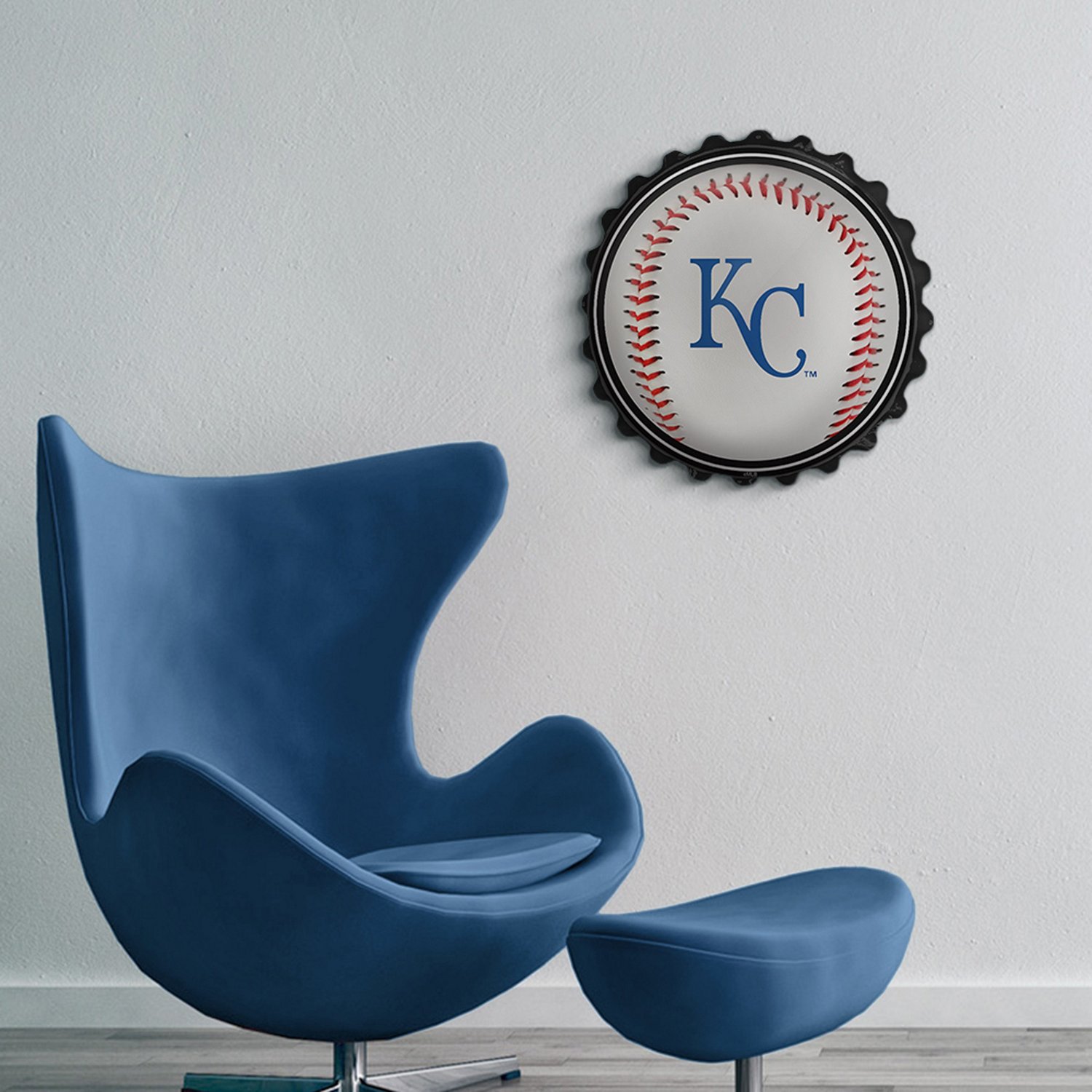 The Fan-Brand Kansas City Royals Baseball Bottle Cap Wall Sign - view number 5