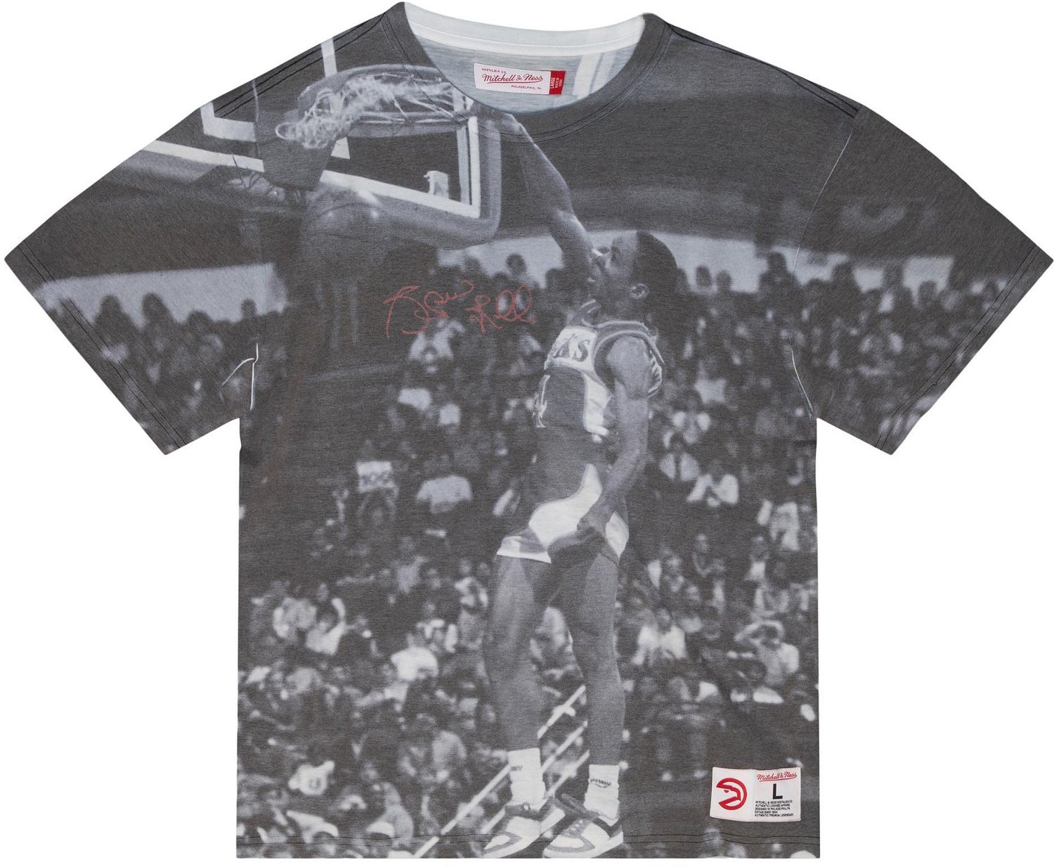 Mitchell & Ness Men's Atlanta Hawks Spud Webb 4 Above the Rim Sublimated T-shirt