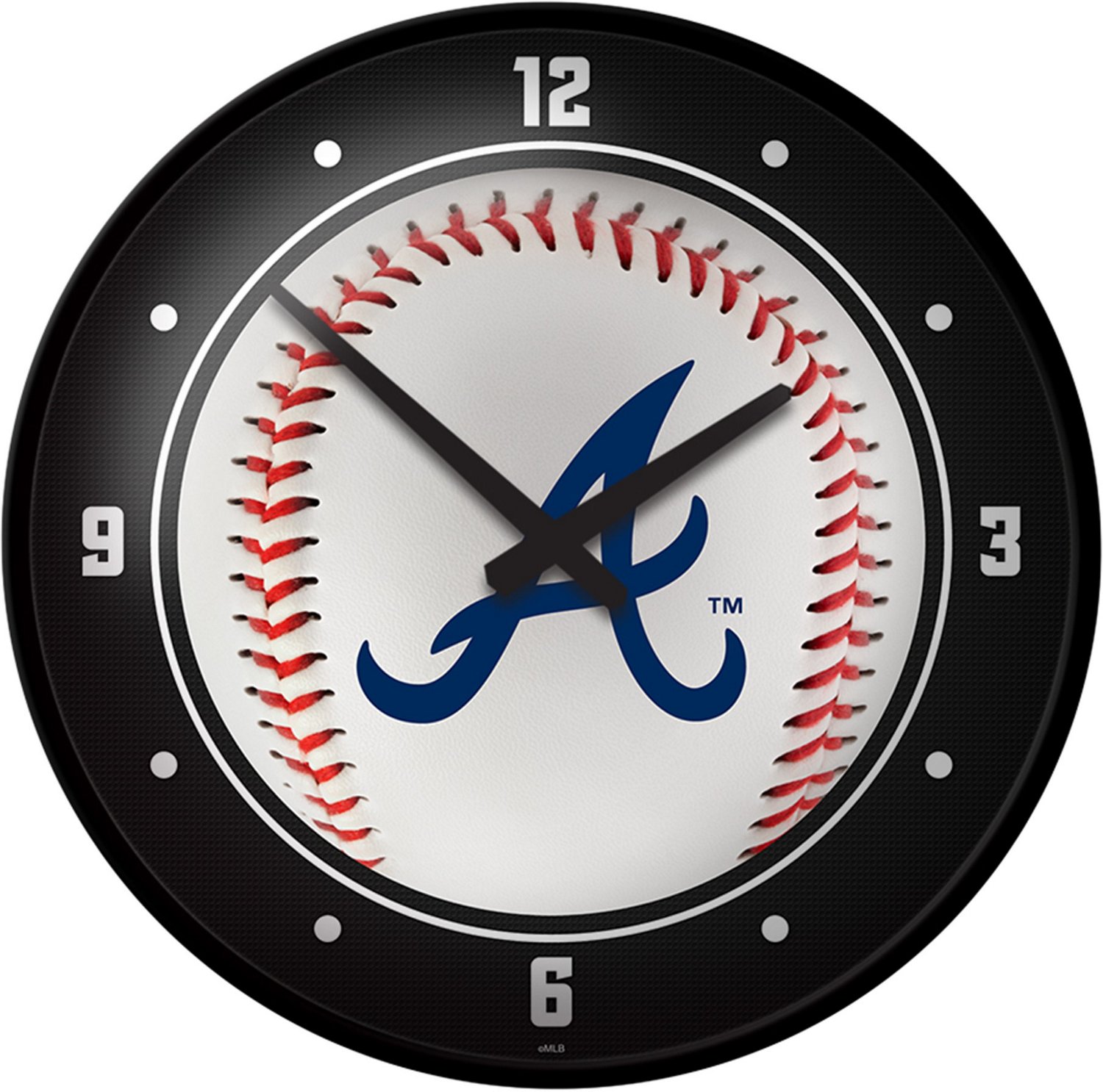 The Fan-Brand Atlanta Braves Baseball Modern Disc Wall Clock