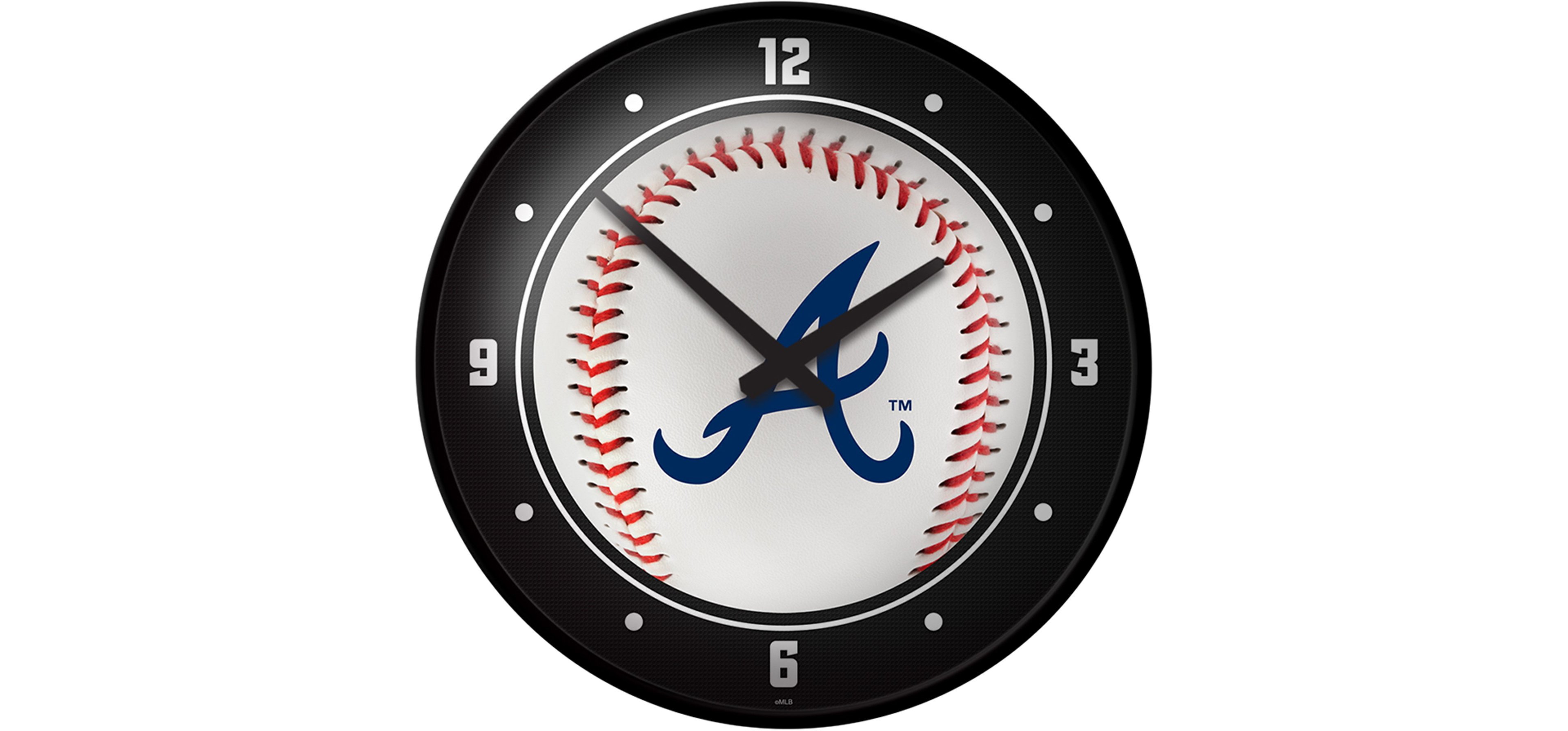The Fan-Brand Atlanta Braves Baseball Modern Disc Wall Clock