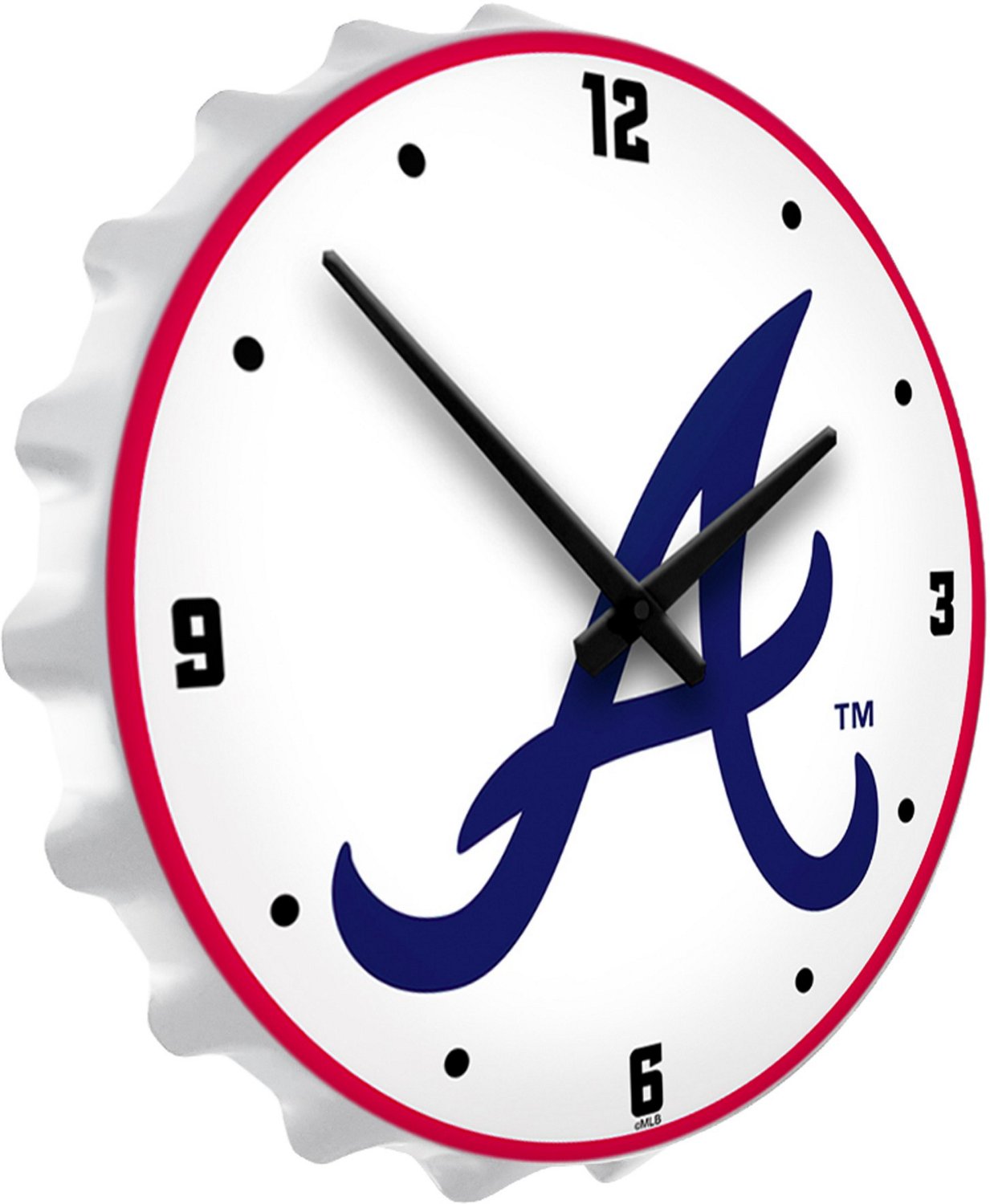 The Fan-Brand Atlanta Braves Bottle Cap Lighted Wall Clock - view number 2