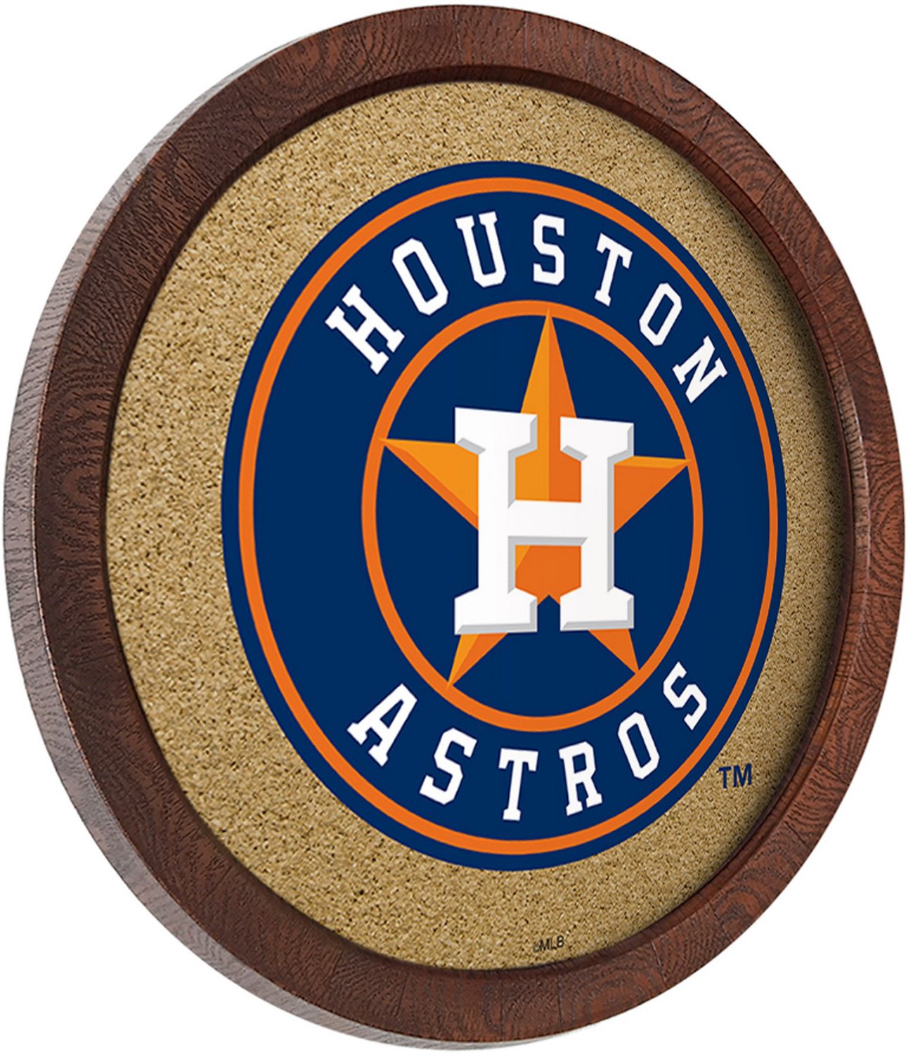 The Fan-Brand Houston Astros Faux Barrel Framed Cork Board - view number 2