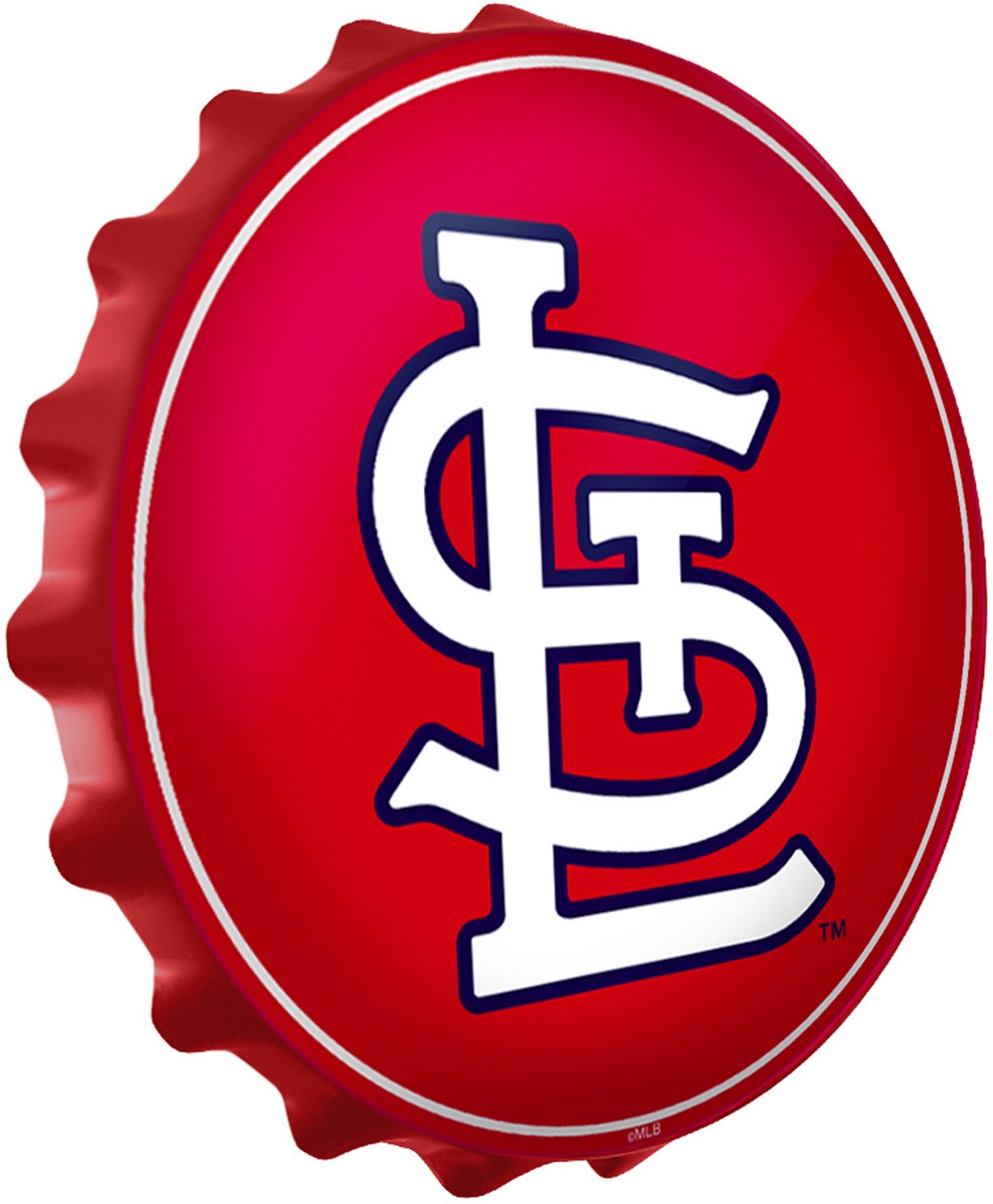 The FanBrand St. Louis Cardinals Logo Bottle Cap Wall Sign Academy