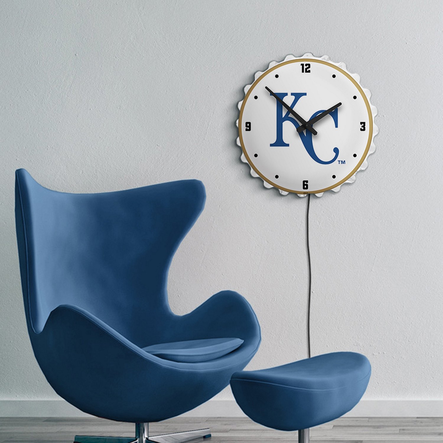 The Fan-Brand Kansas City Royals Bottle Cap Lighted Wall Clock - view number 5