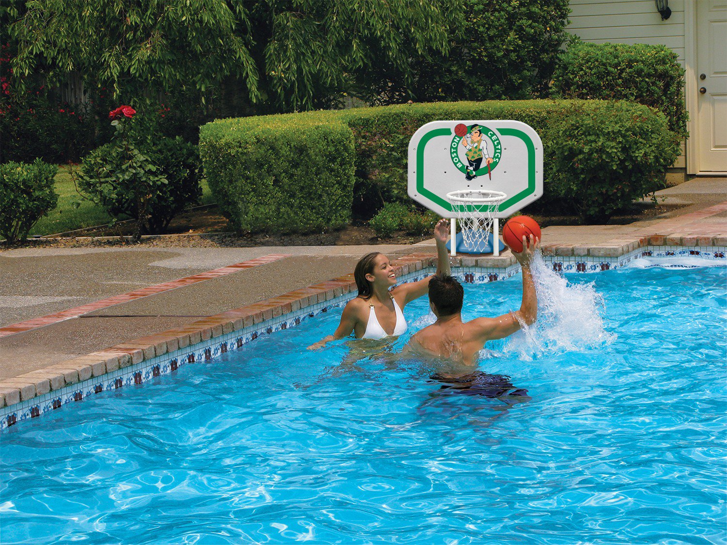 Poolmaster® Boston Celtics Pro Rebounder Style Poolside Basketball Game                                                         - view number 3