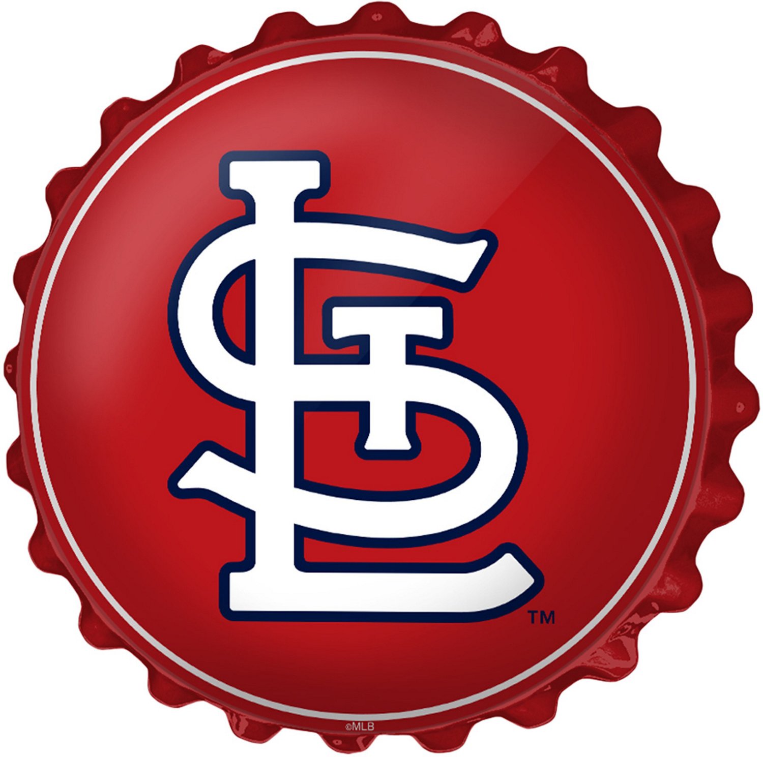 The FanBrand St. Louis Cardinals Logo Bottle Cap Wall Sign Academy
