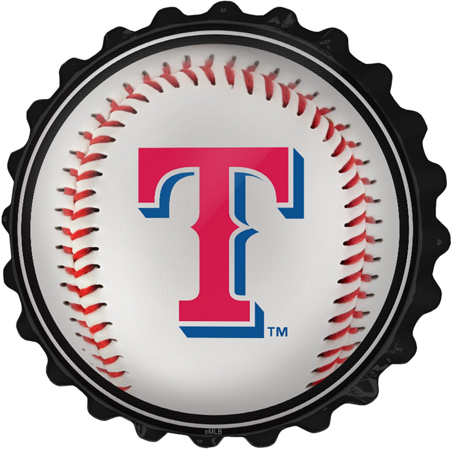 The Fan-Brand Texas Rangers Baseball Bottle Cap Wall Sign - view number 1