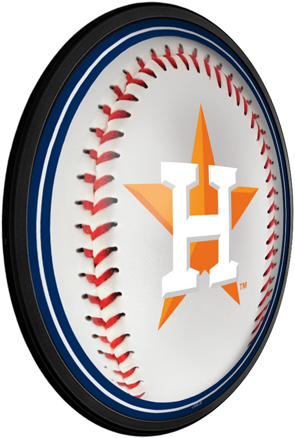 The Fan-Brand Houston Astros Baseball Round Slimline Lighted Wall Sign - view number 2