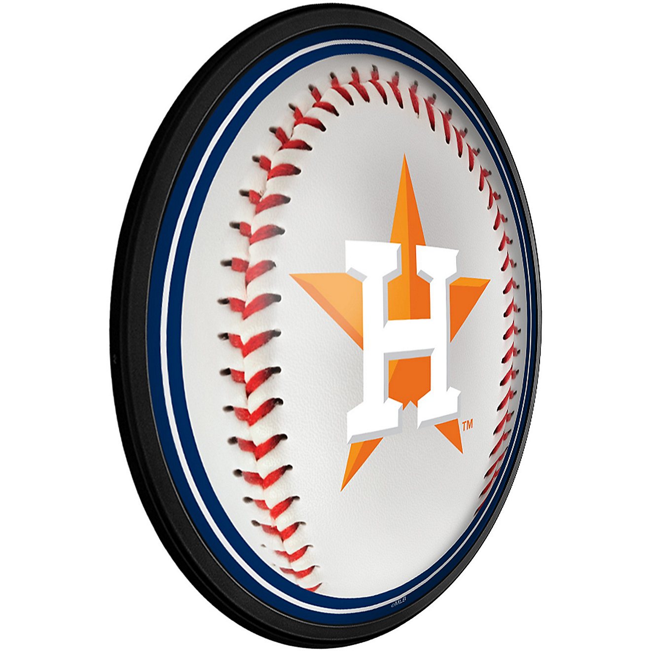 The Fan-Brand Houston Astros Baseball Round Slimline Lighted Wall Sign                                                           - view number 2