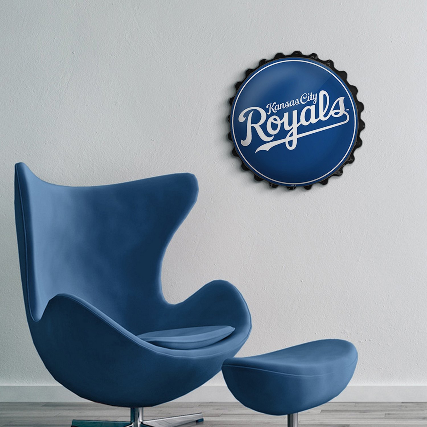 The Fan-Brand Kansas City Royals Wordmark Bottle Cap Wall Sign - view number 5