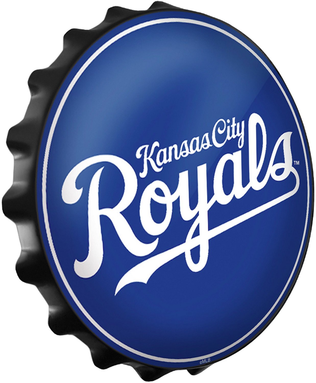 The Fan-Brand Kansas City Royals Wordmark Bottle Cap Wall Sign - view number 2