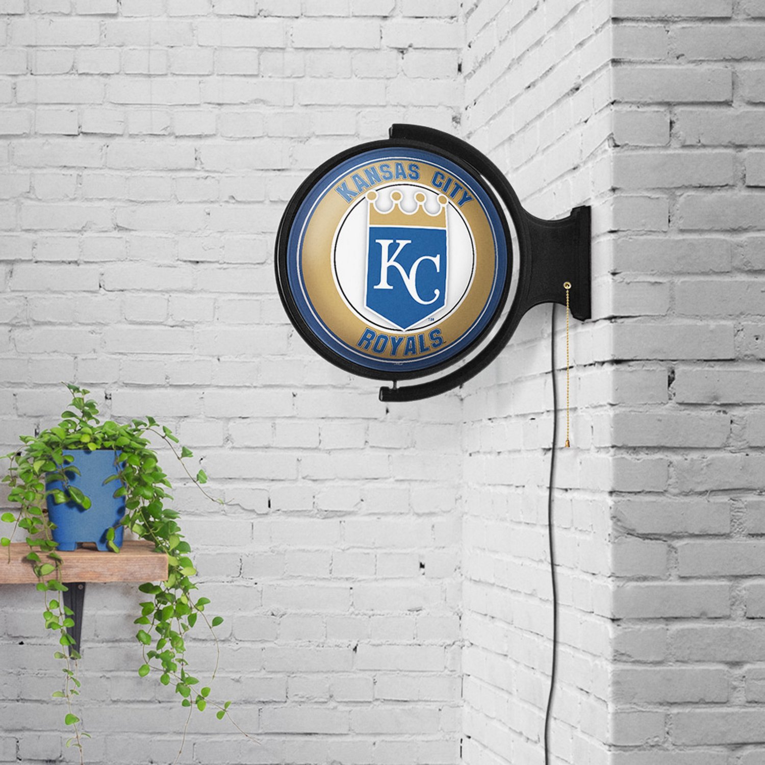 The Fan-Brand Kansas City Royals Original Rotating Lighted Wall Sign - view number 4