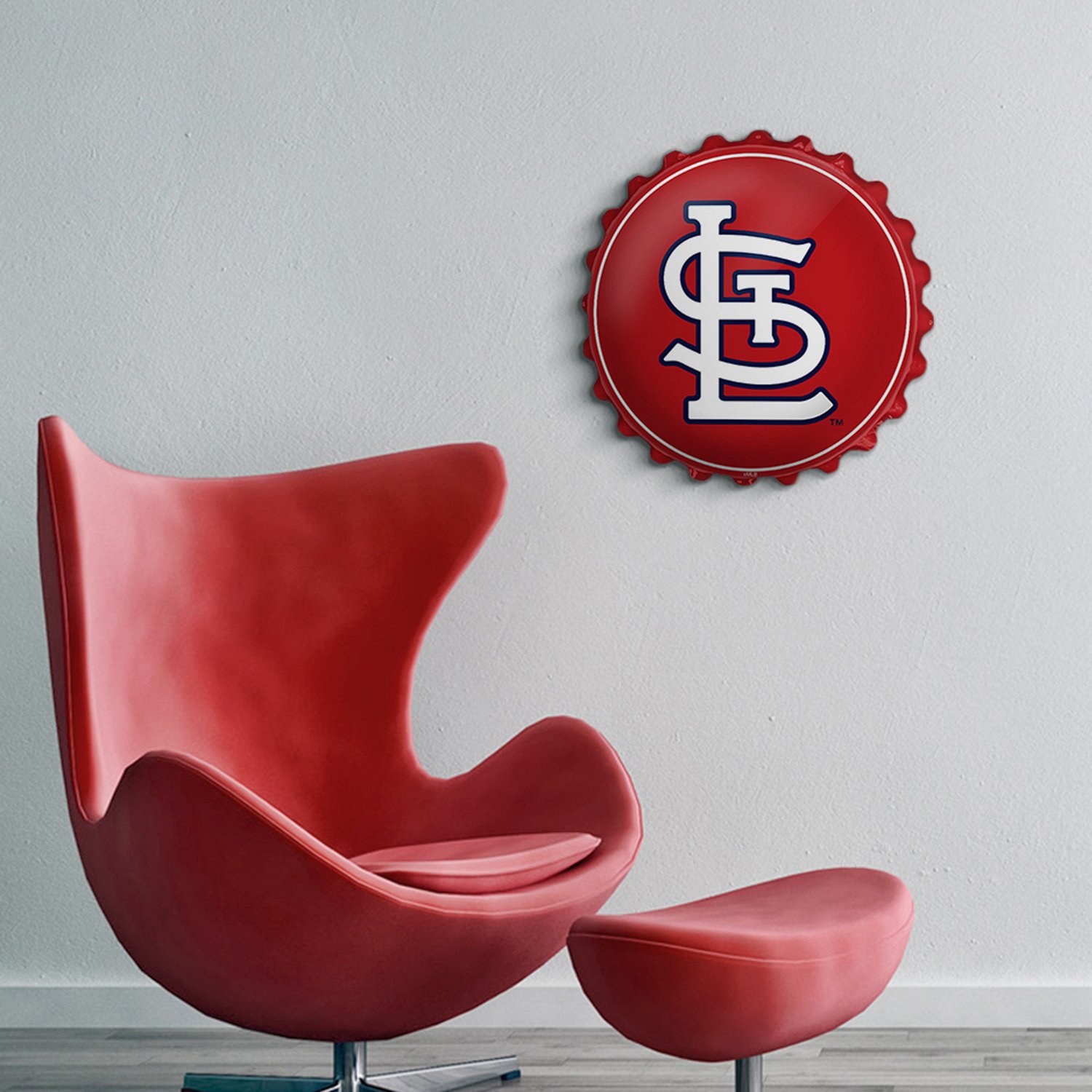 The FanBrand St. Louis Cardinals Logo Bottle Cap Wall Sign Academy