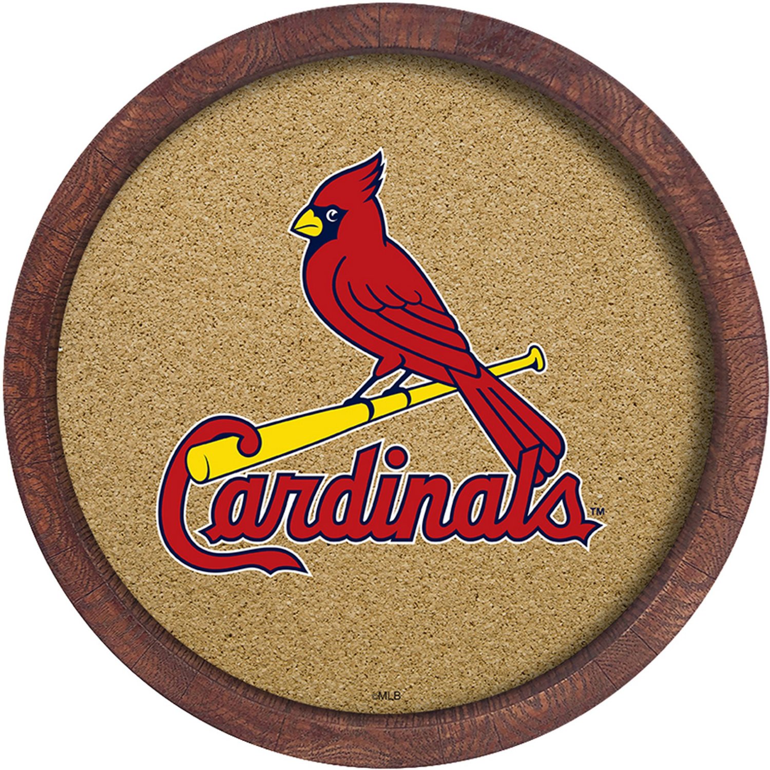 The Fan-Brand St. Louis Cardinals Faux Barrel Framed Cork Board