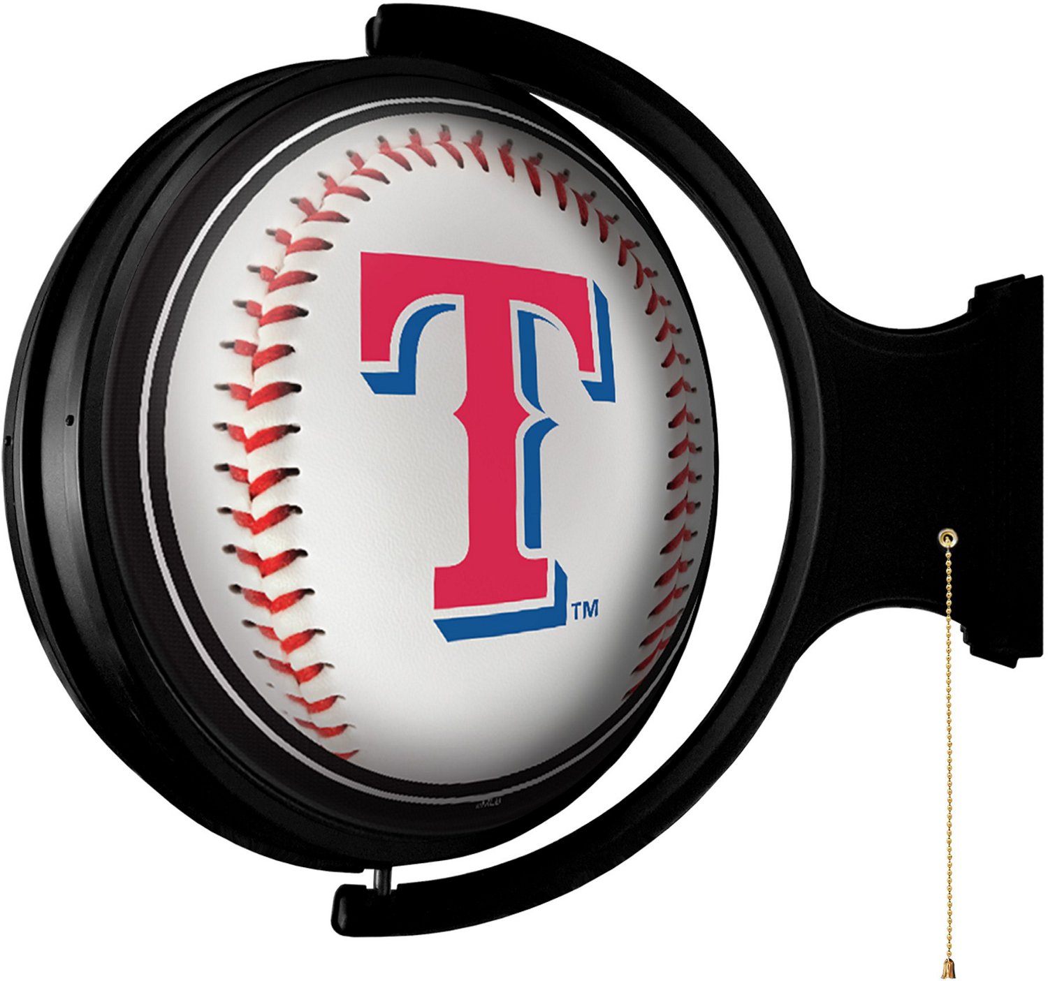 The Fan-Brand Texas Rangers Baseball Original Rotating Lighted Wall Sign - view number 2