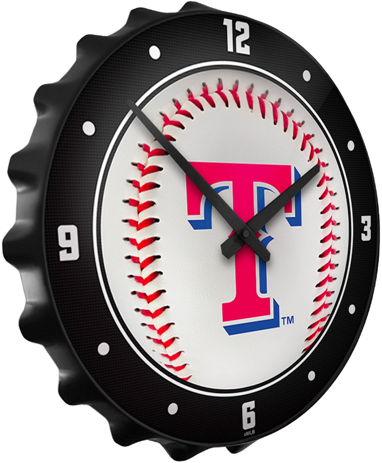 The Fan-Brand Texas Rangers Baseball Bottle Cap Wall Clock - view number 2